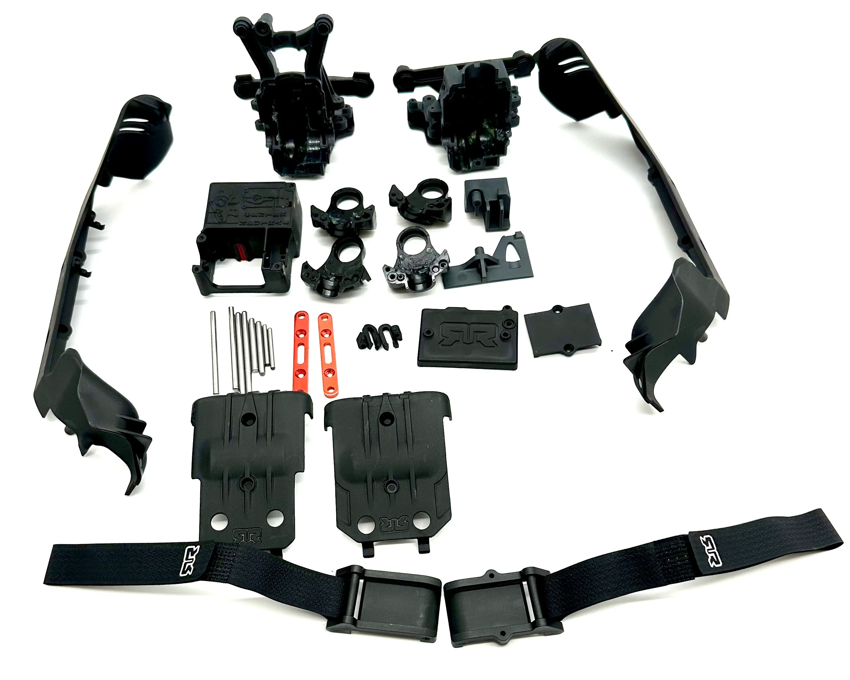 Arrma Vorteks 4x4 223s - Body Mounts, Straps Towers hinge pins Bulkhead ARA4305V4
