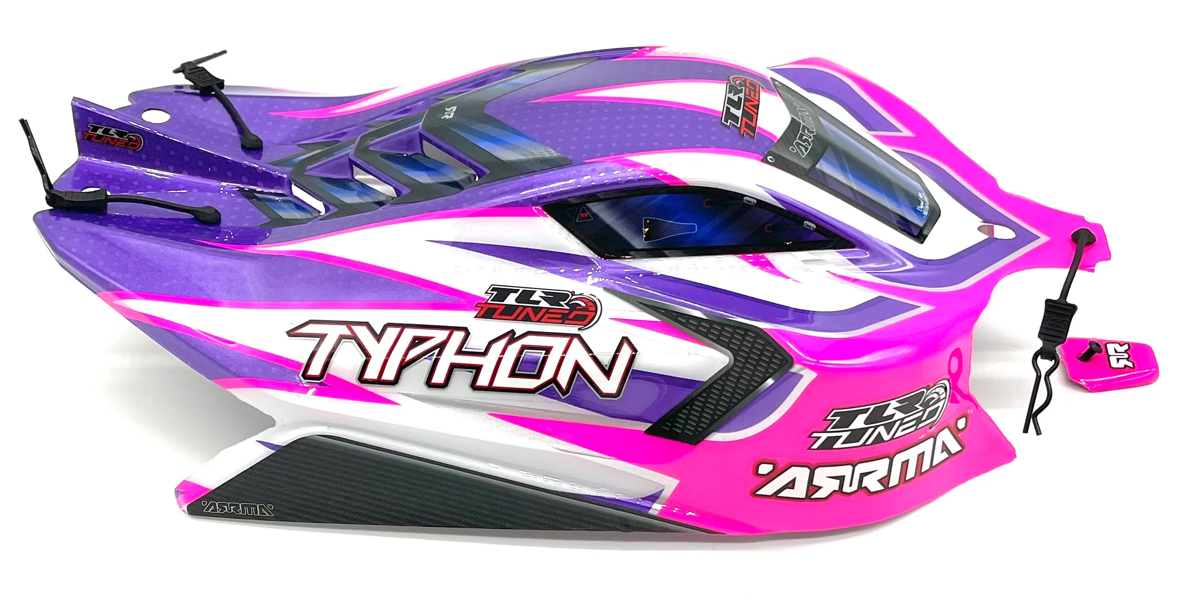 Arrma Typhon TLR - BODY Shell (6s Pink/Purple polycarbonate cover & Pins ARA8406 - Image 3