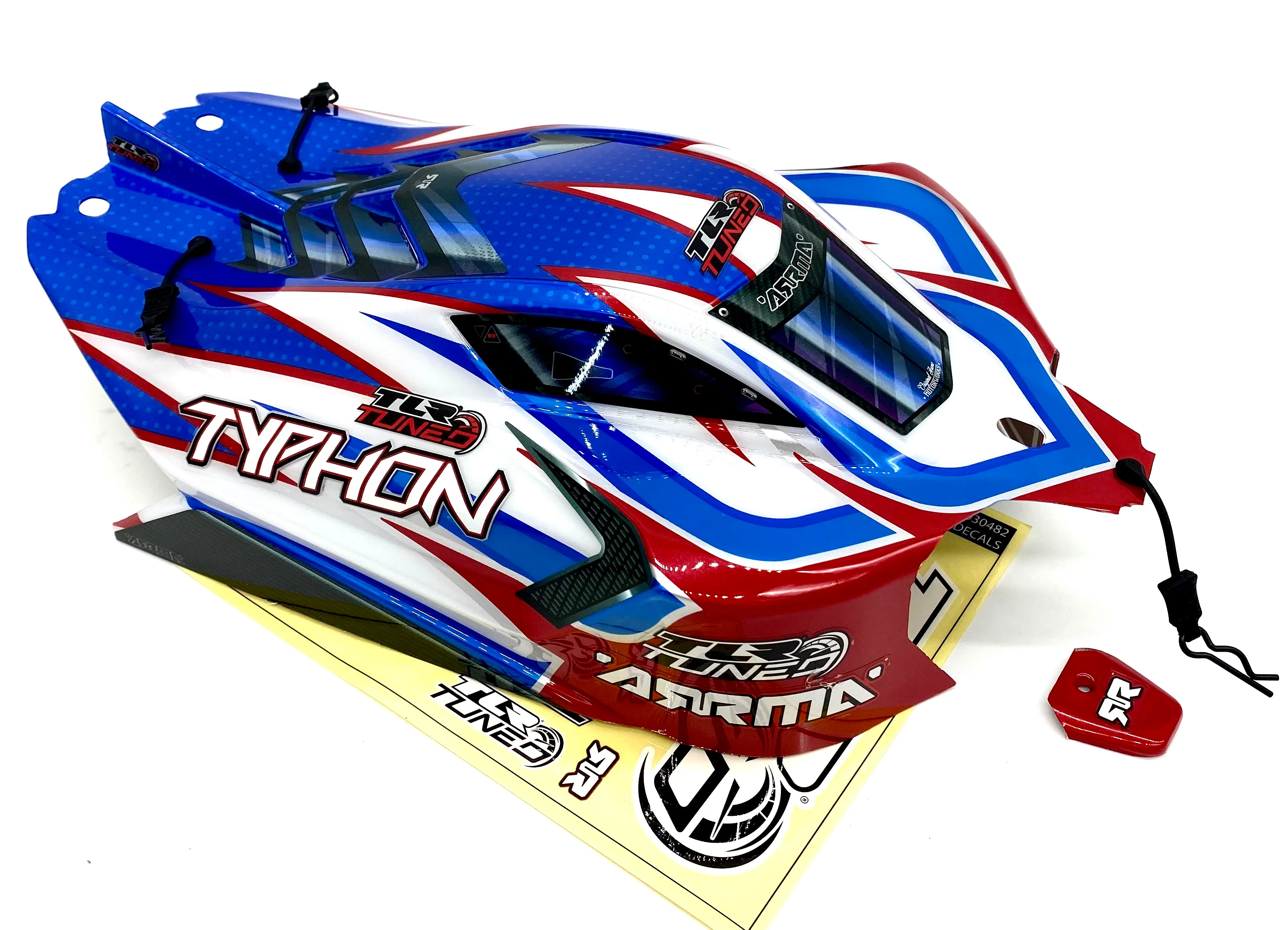 Arrma Typhon TLR - BODY Shell (Red/Blue) polycarbonate cover & Body Pins ARA8406 - Image 2
