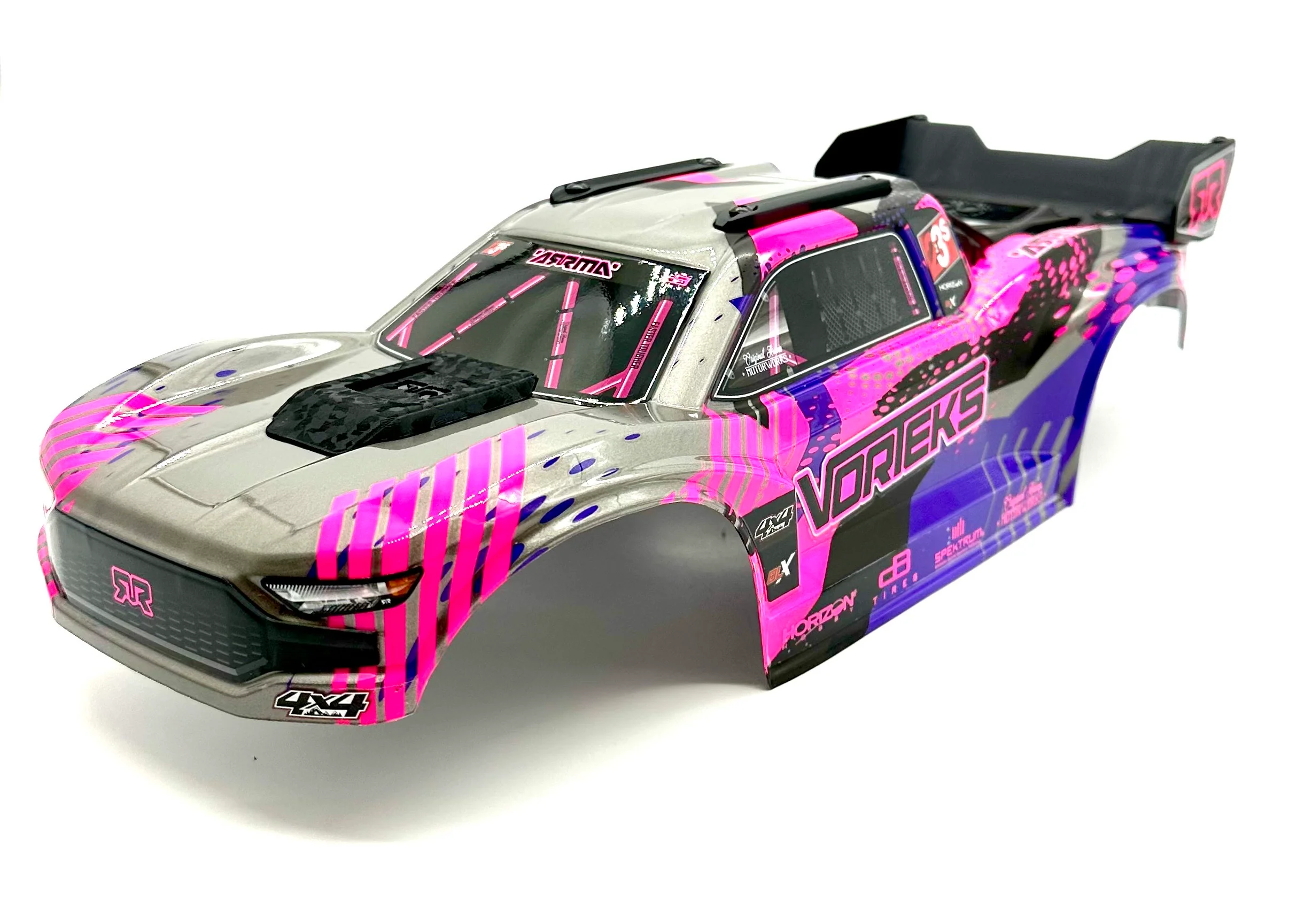 Arrma Vorteks 4x4 223s - Body Shell (Pink Purple painted clipless ARA4305V4 - Image 3