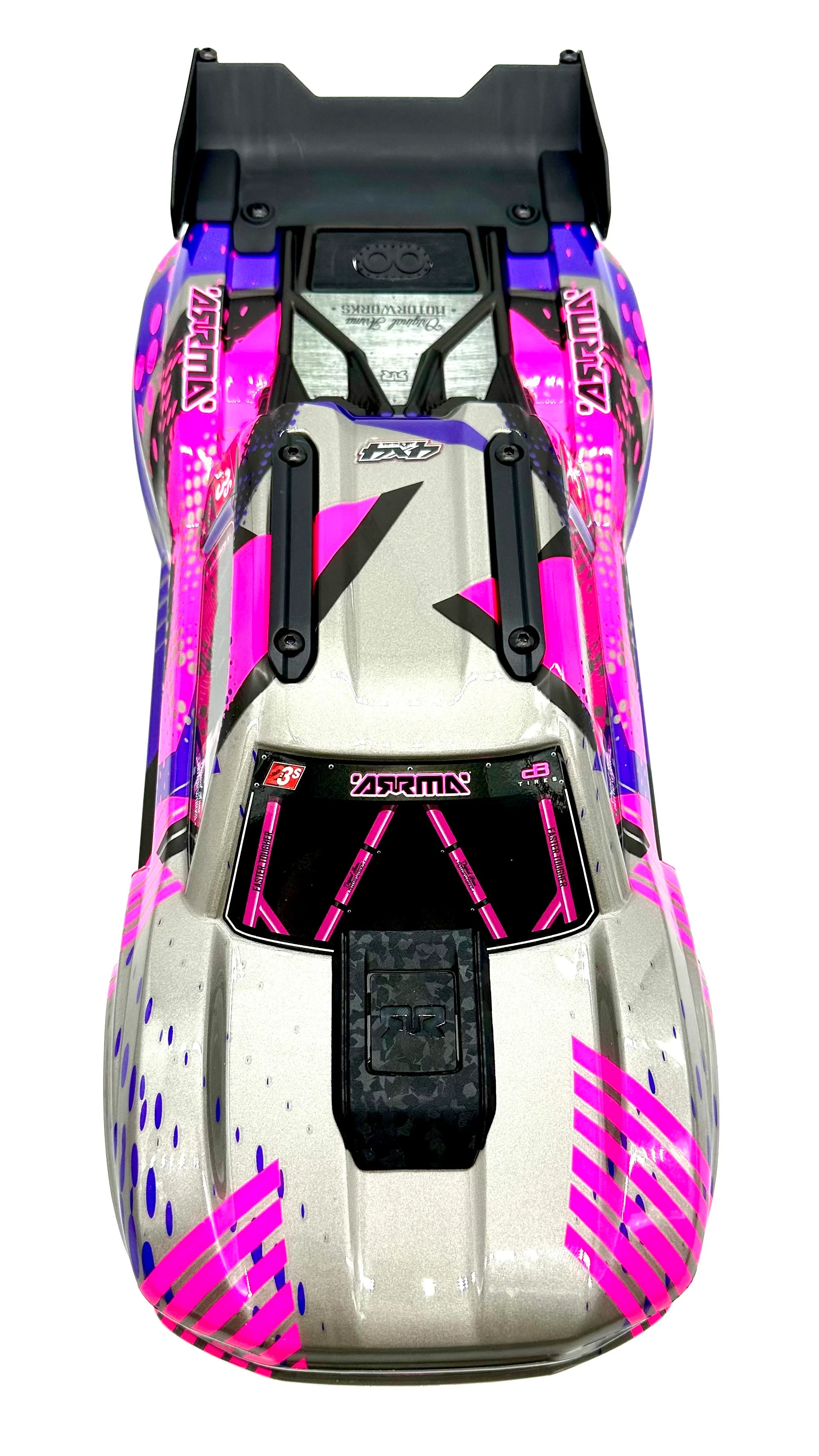 Arrma Vorteks 4x4 223s - Body Shell (Pink Purple painted clipless ARA4305V4 - Image 6