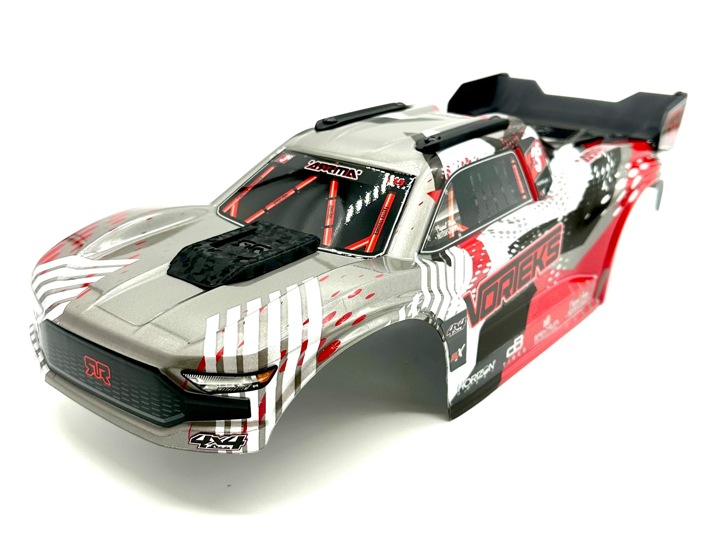 Arrma Vorteks 4x4 223s - Body Shell (Red painted clipless ARA4305V4 - Image 3
