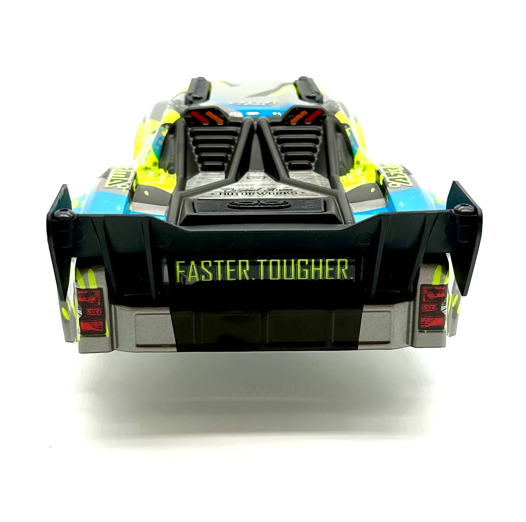 Arrma Vorteks 4x4 223s - Body Shell (Teal Yellow painted clipless ARA4305V4 - Image 4