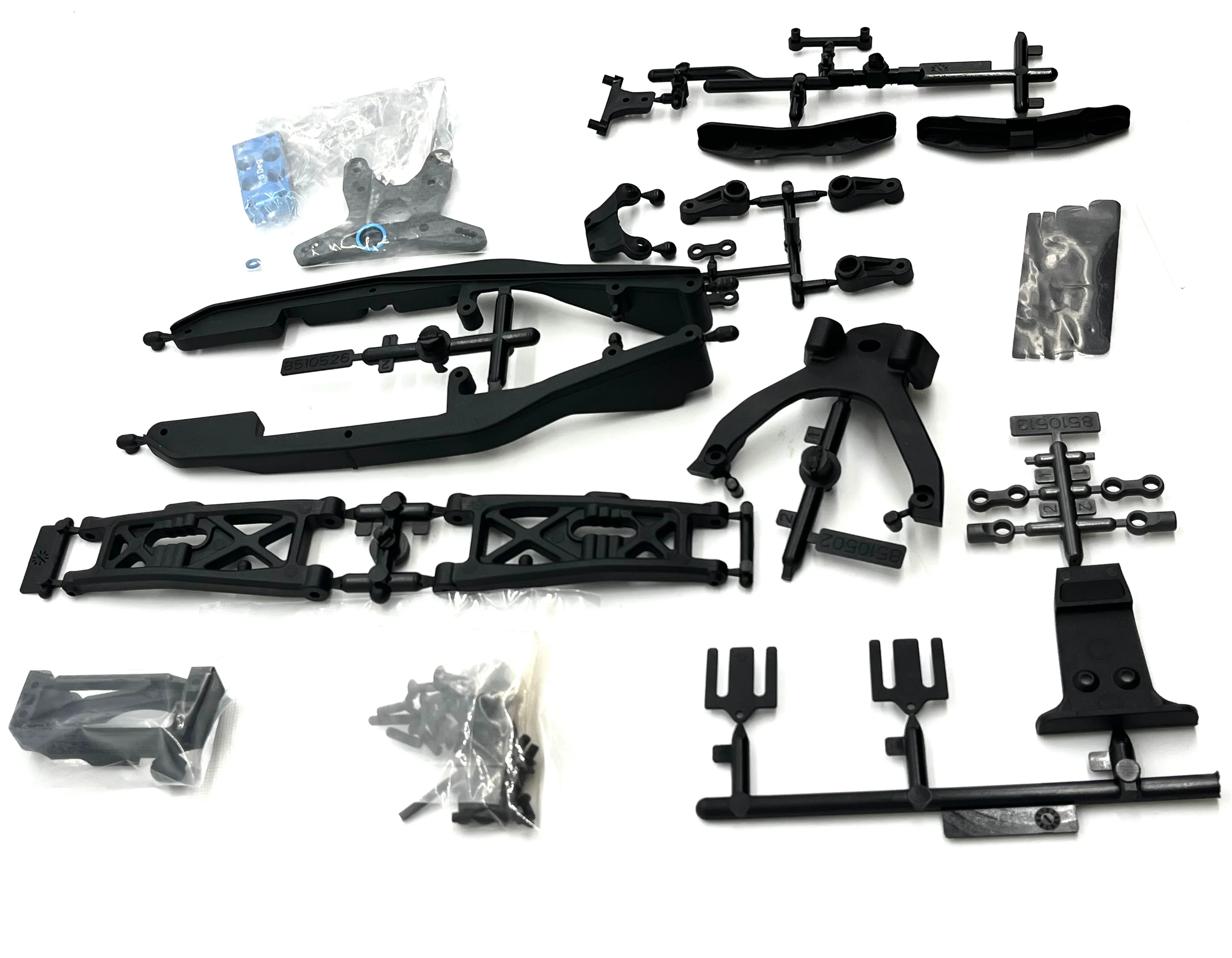 Associated RC10B7D BAG 2 - FRONT SUSPENSION Assembly (side rails, mounts ASC90042 - Image 2