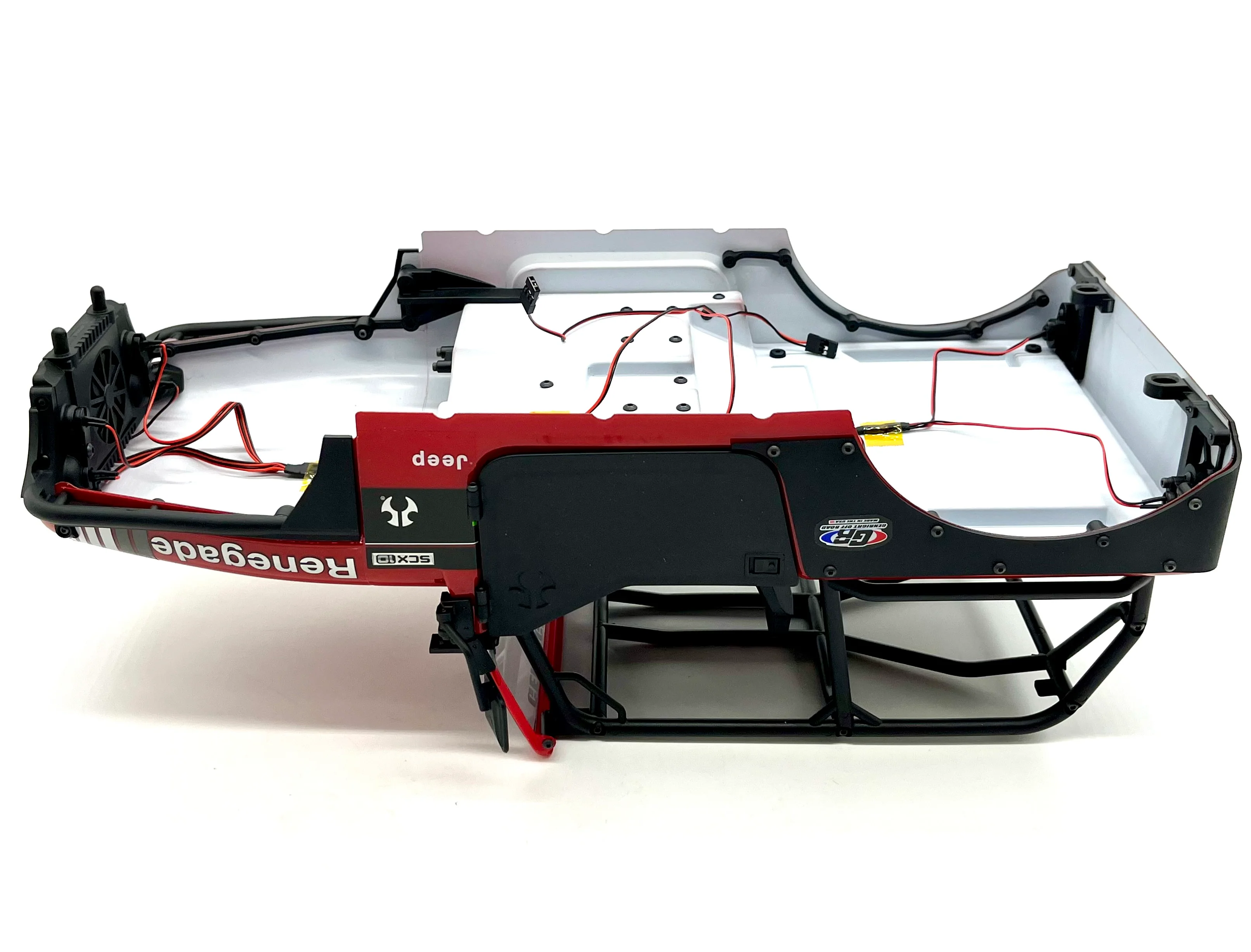 Axial SCX-10 III CJ-7 BODY, w/Interior, rollcage, lights (RED) AXI03008 - Image 3