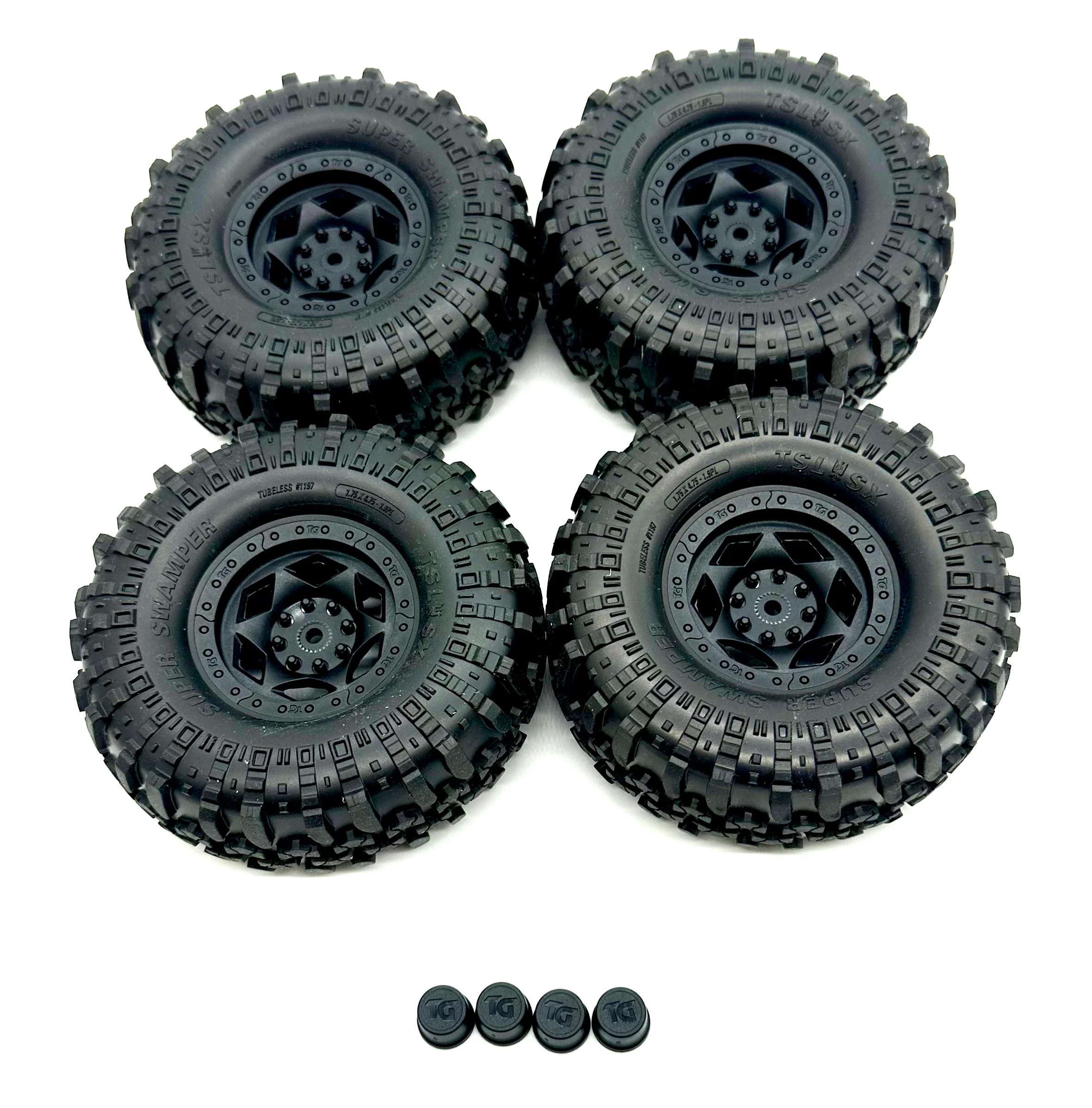 Axial SCX-10 III SR5 TIRES (black), Interco Super Swamper XL Tires mounted AXI-2062 - Image 3