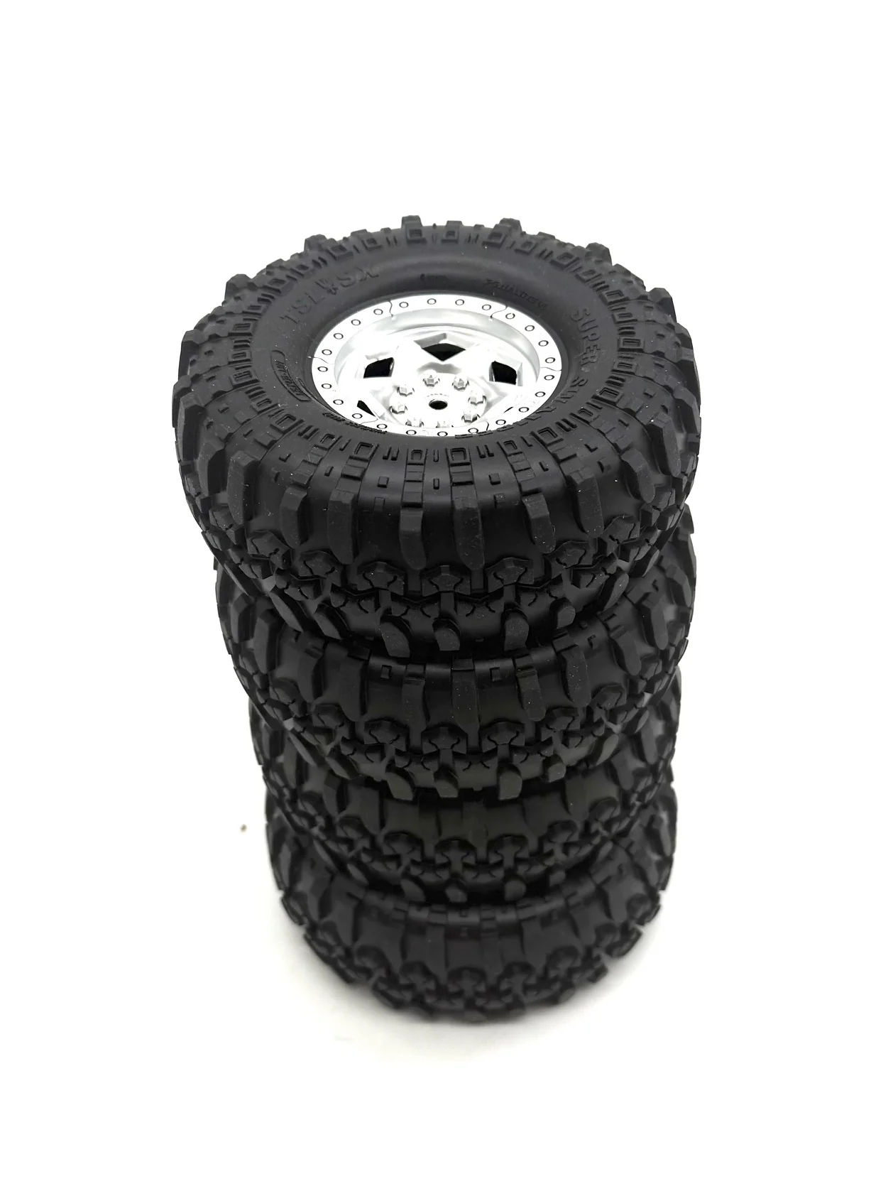 Axial SCX-10 III SR5 TIRES (silver), Interco Super Swamper XL Tires mounted AXI-2062