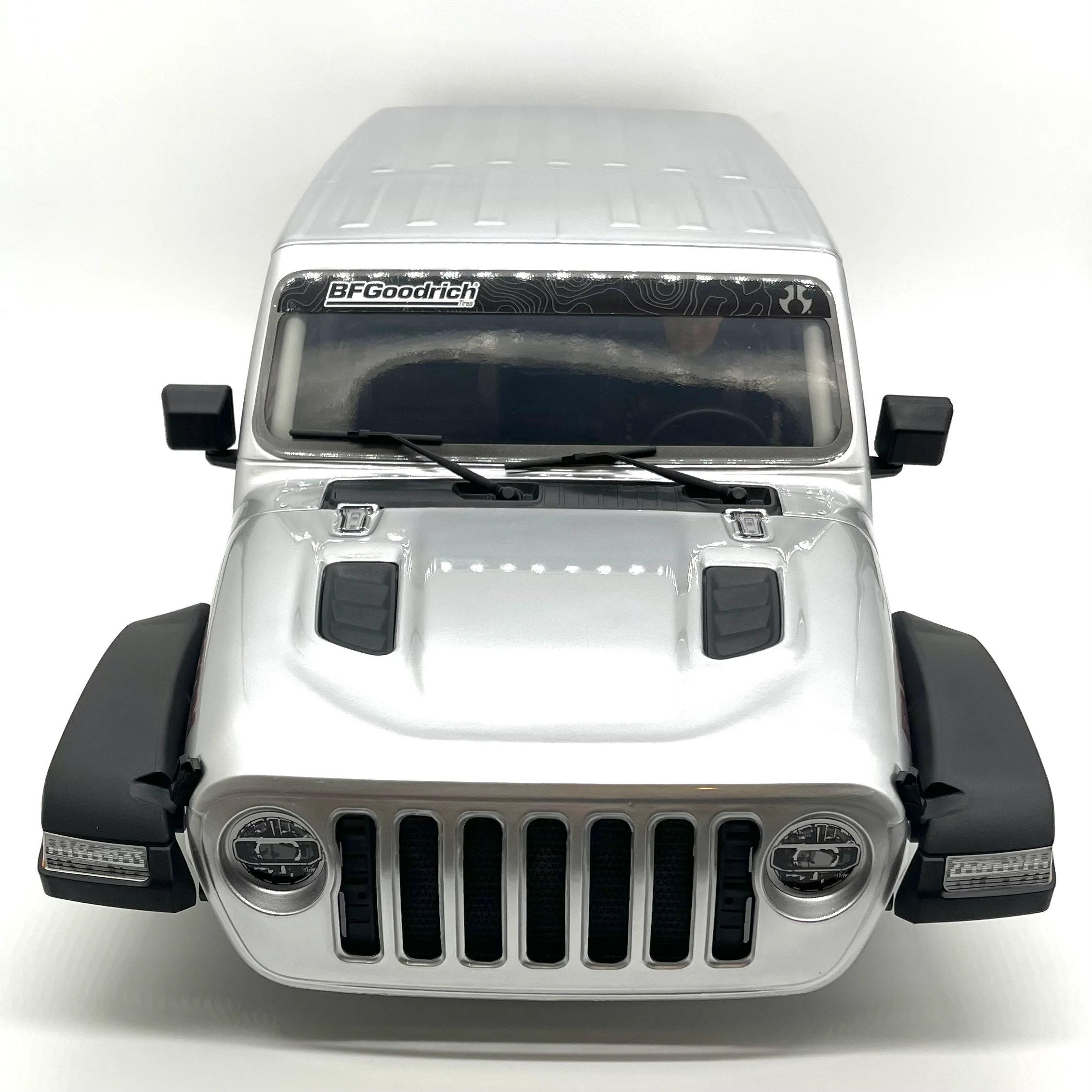 Axial SCX6 Jeep Wrangler BODY, w/ Interior, rollcage, exterior details, lights (Silver) AXI05000 - Image 2