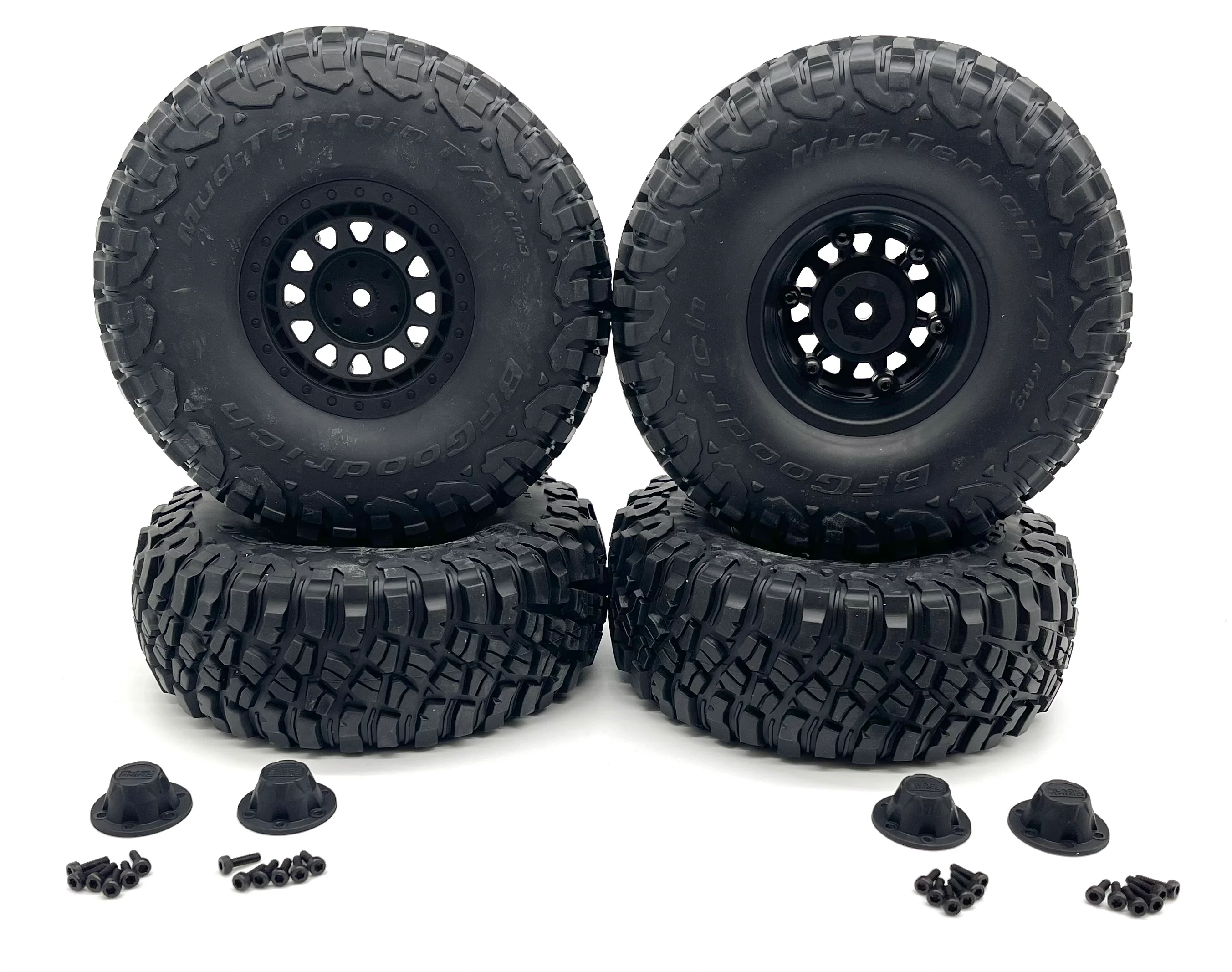 Axial SCX6 Jeep Wrangler TIRES, Mud Terrain KM3 w/Rhino Wheels (AXI45000; AXI45001) AXI05000 - Image 3