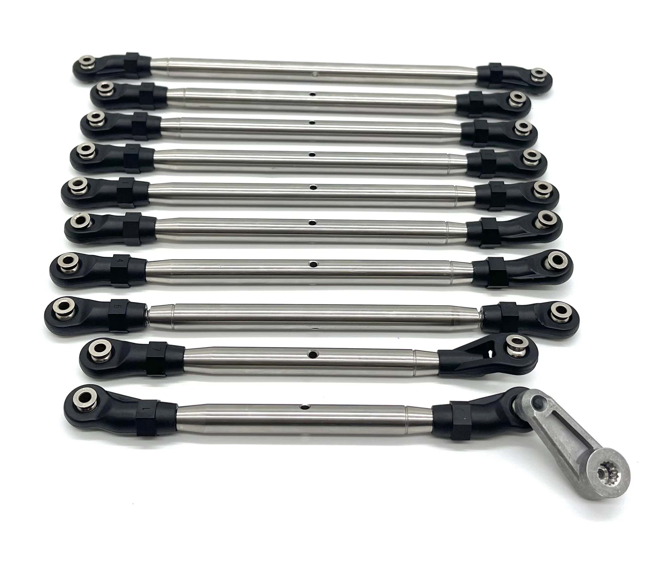Axial SCX6 Trail Honcho LINKS, Camber links, Steering, w/rod ends & balls, stainless AXI05001 - Image 2