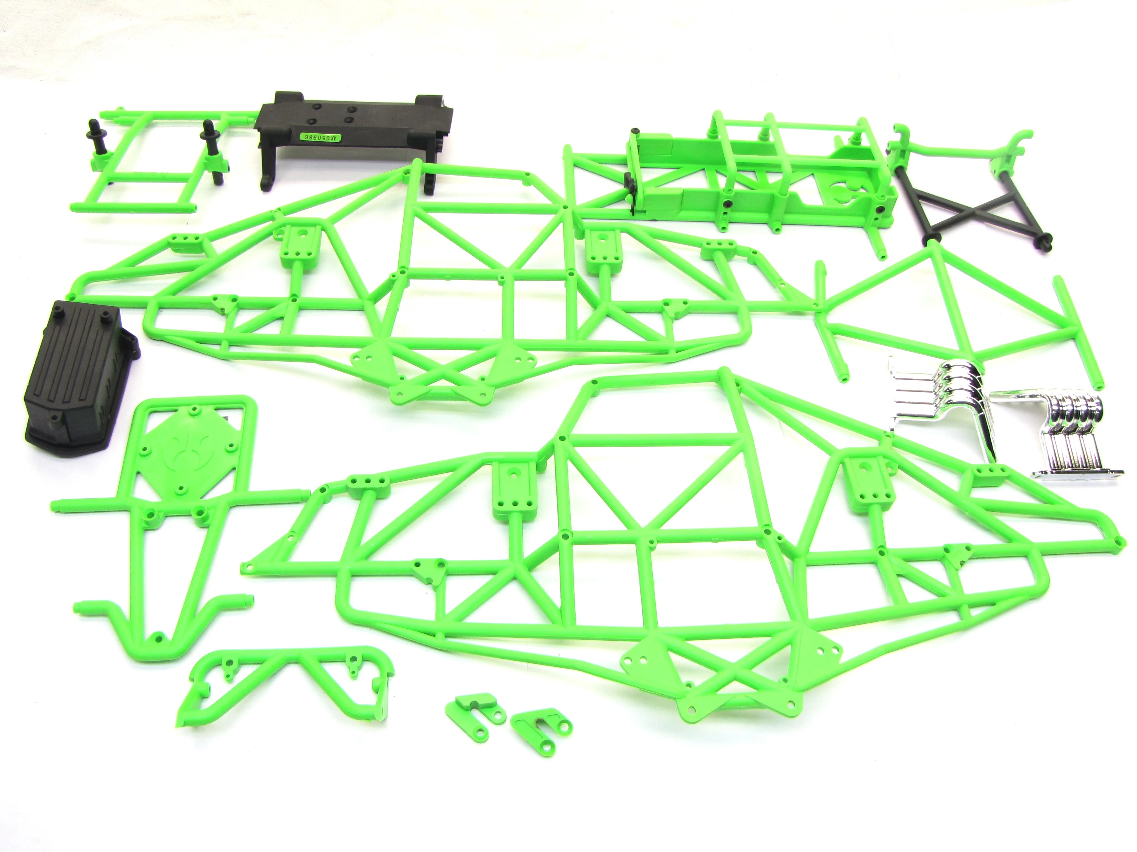 Axial SMT10 Grave Digger green MAIN FRAME & Cage Chassis tubes rollcage AXI03019 - Image 2