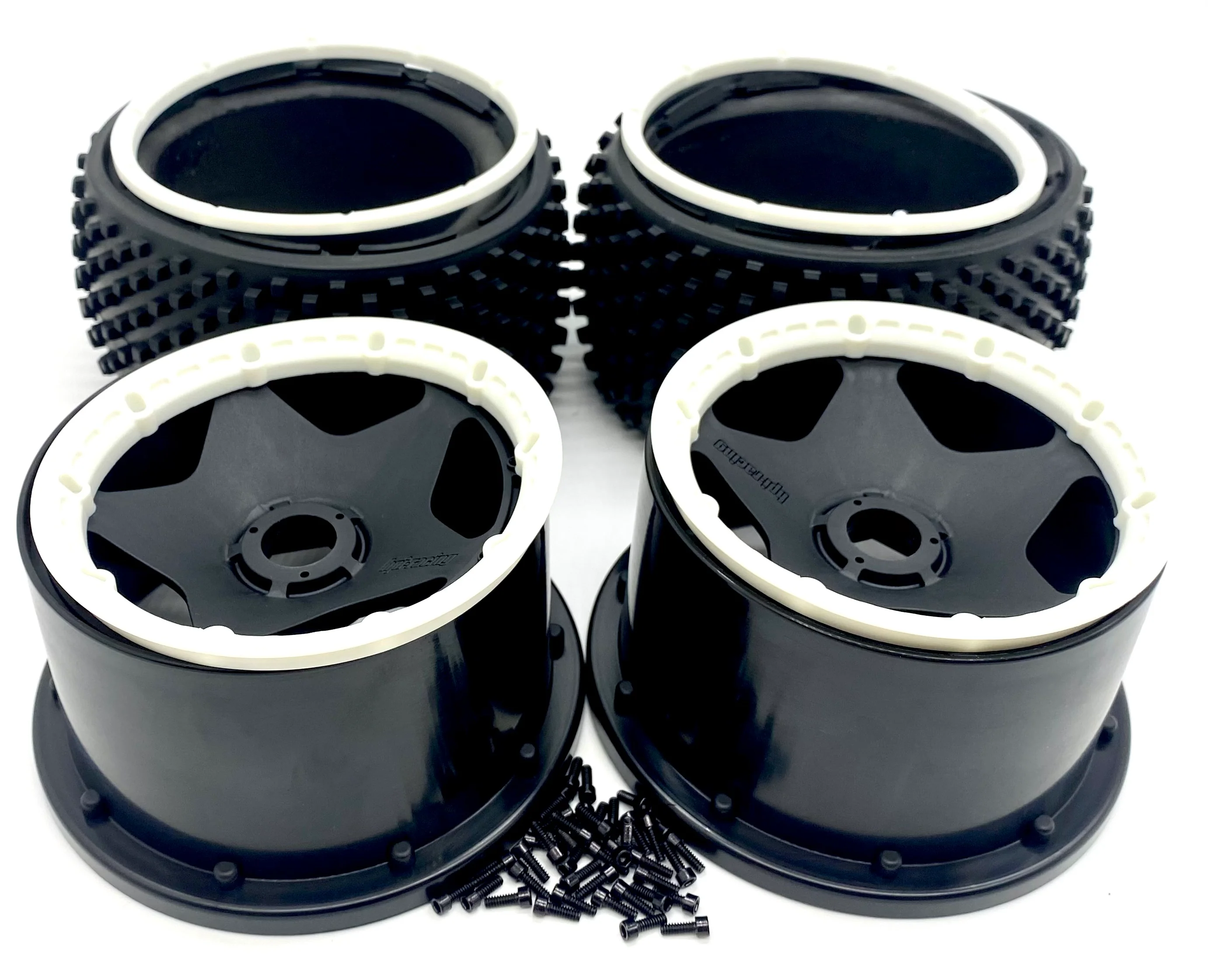 BAJA 5B SBK GAS - REAR TIRES, Wheels, beadlock (Dirt buster tyres flux HPI 160323