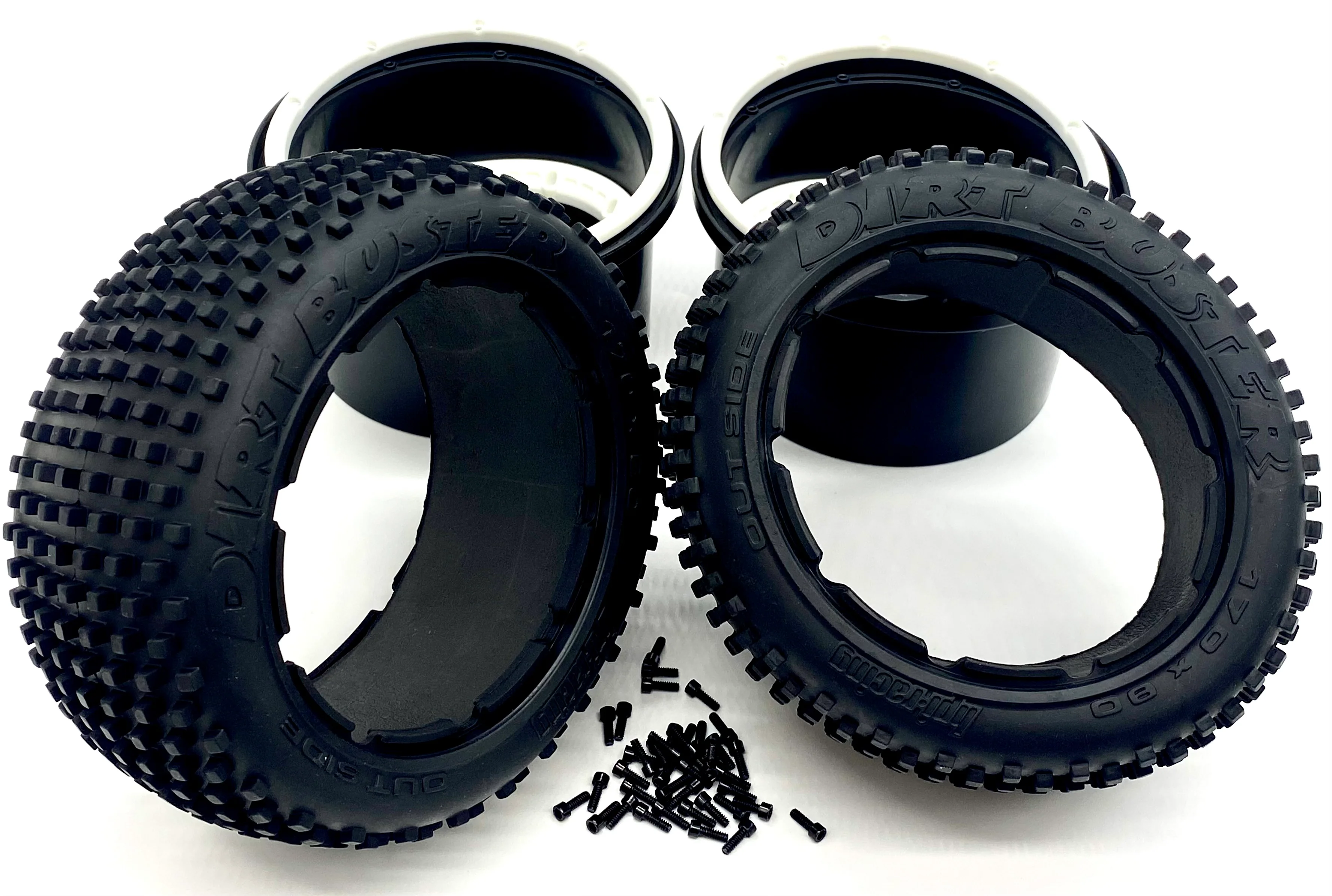 BAJA 5B SBK GAS - REAR TIRES, Wheels, beadlock (Dirt buster tyres flux HPI 160323 - Image 4