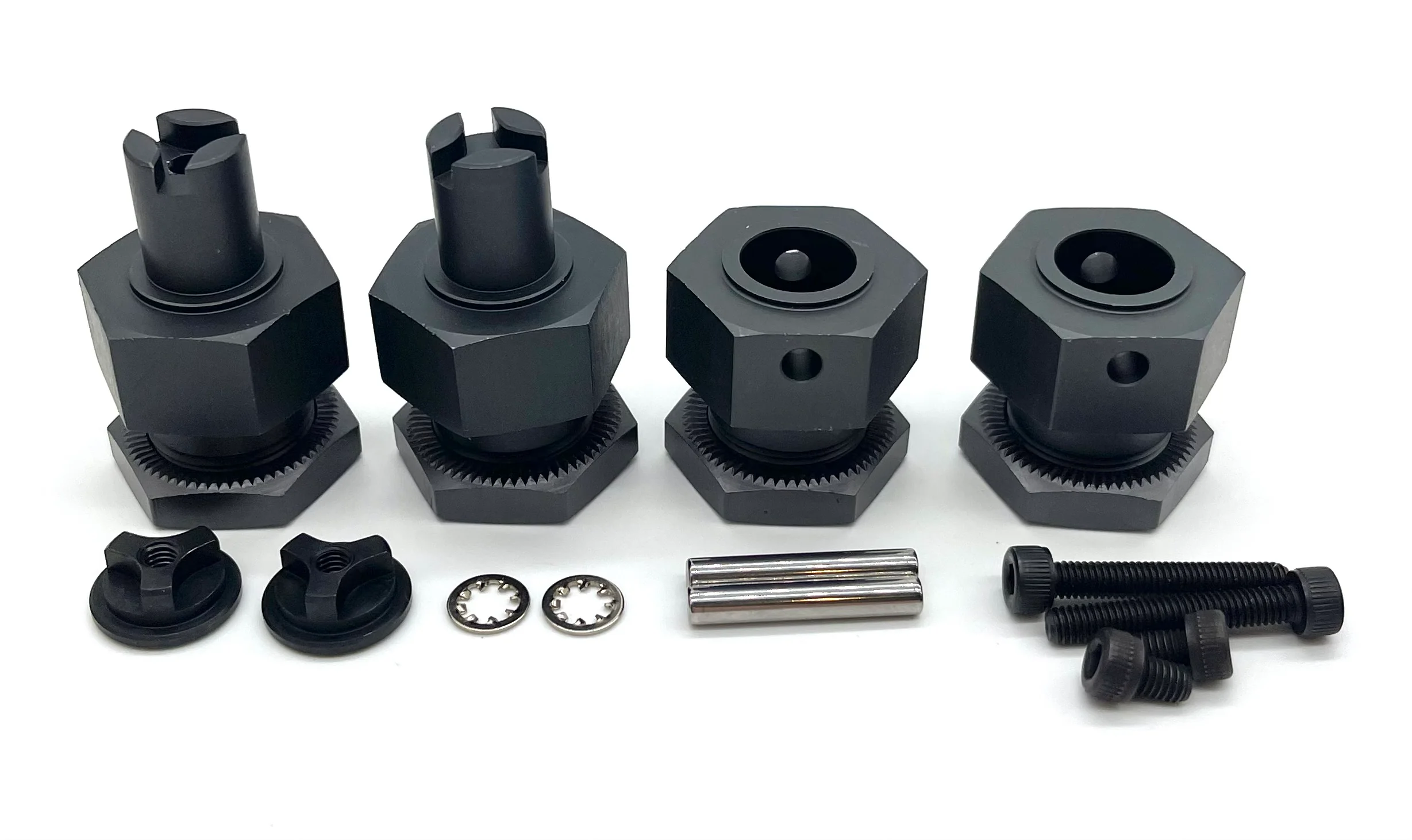 BAJA 5B SBK GAS - HEX HUBS 24mm (Gunmetal front, rear and hub nuts) HPI 160323 - Image 2