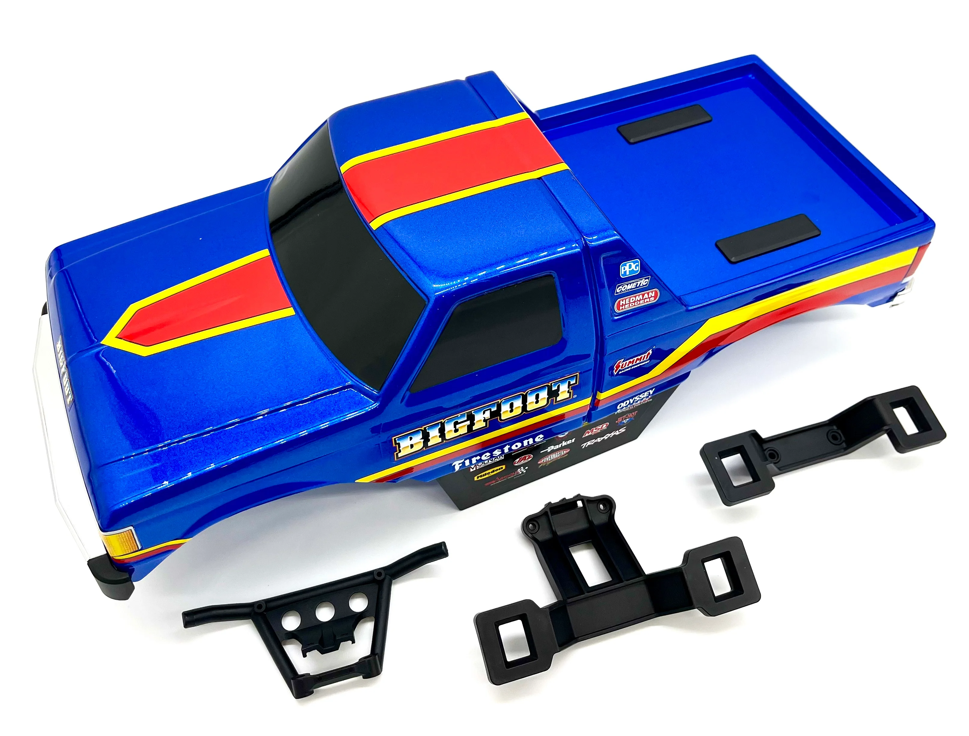 BIGFOOT 4x4 Brushless Body Shell tra9020-Blue, Support & mounts 67134-4 - Image 2