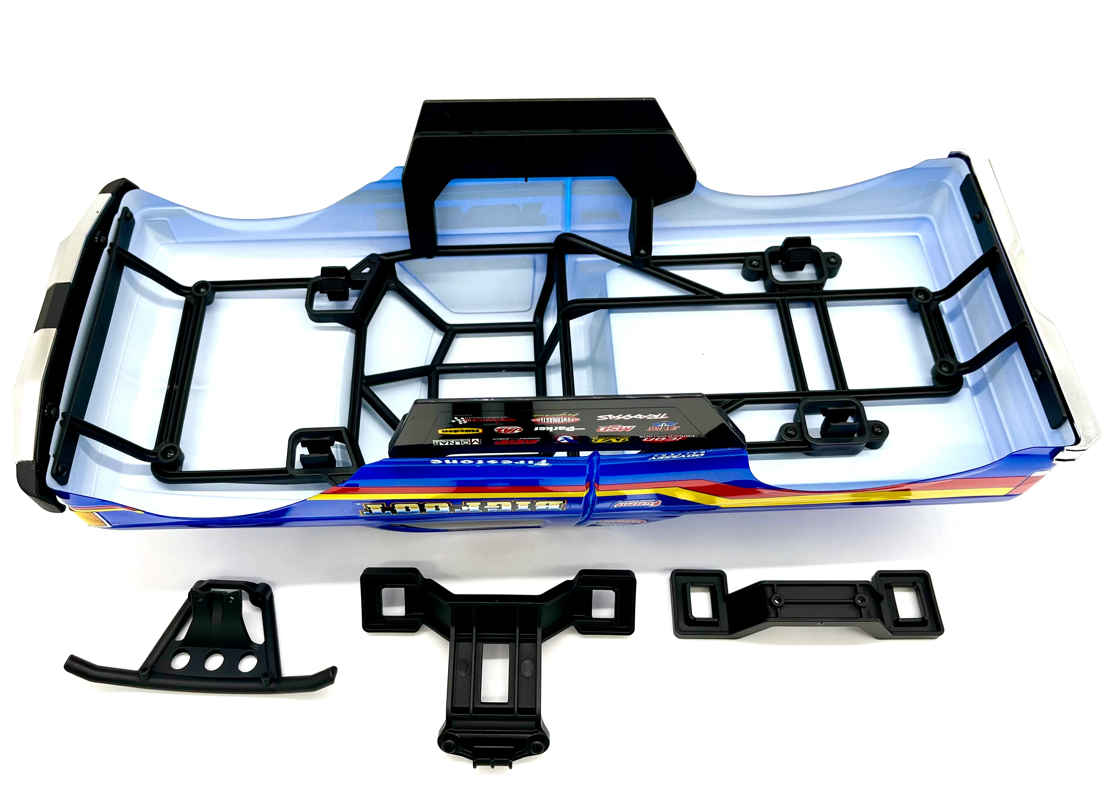 BIGFOOT 4x4 Brushless Body Shell tra9020-Blue, Support & mounts 67134-4 - Image 4