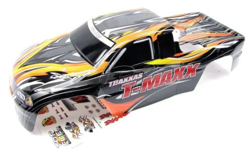 CLASSIC T-maxx 2.5 BODY shell (BLACK, Orange, Decals Prographix 49104