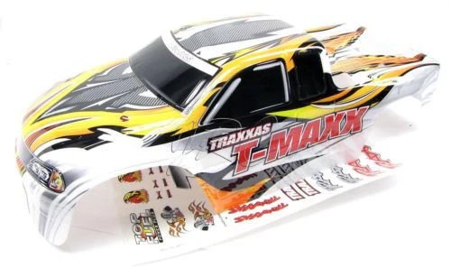 CLASSIC T-maxx 2.5 BODY shell (WHITE, Orange & Decals Prographix 49104