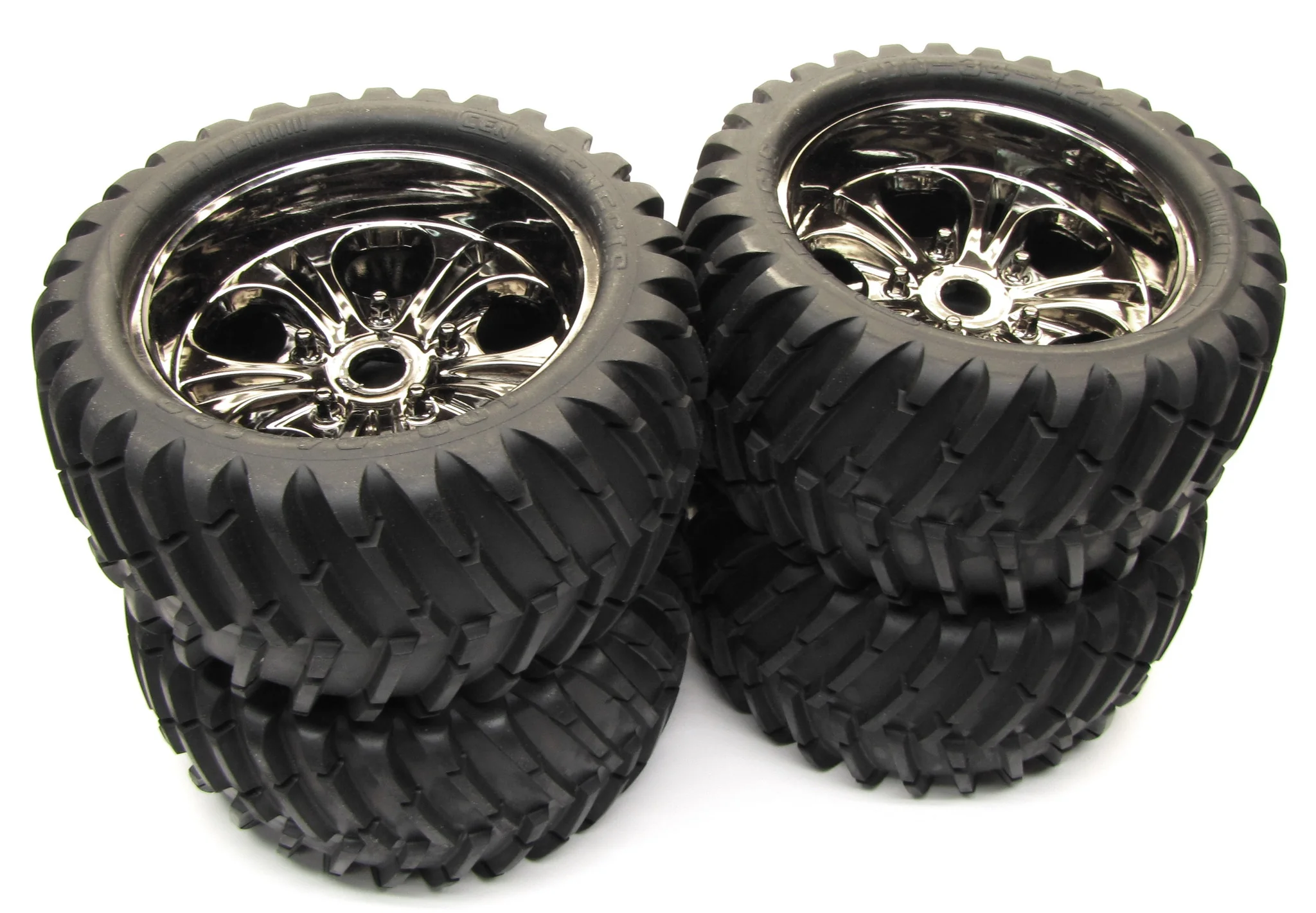 COLOSSUS XT TIRES/TYRES & WHEELS (Glued 23mm, Chrome Rims CEN 9519