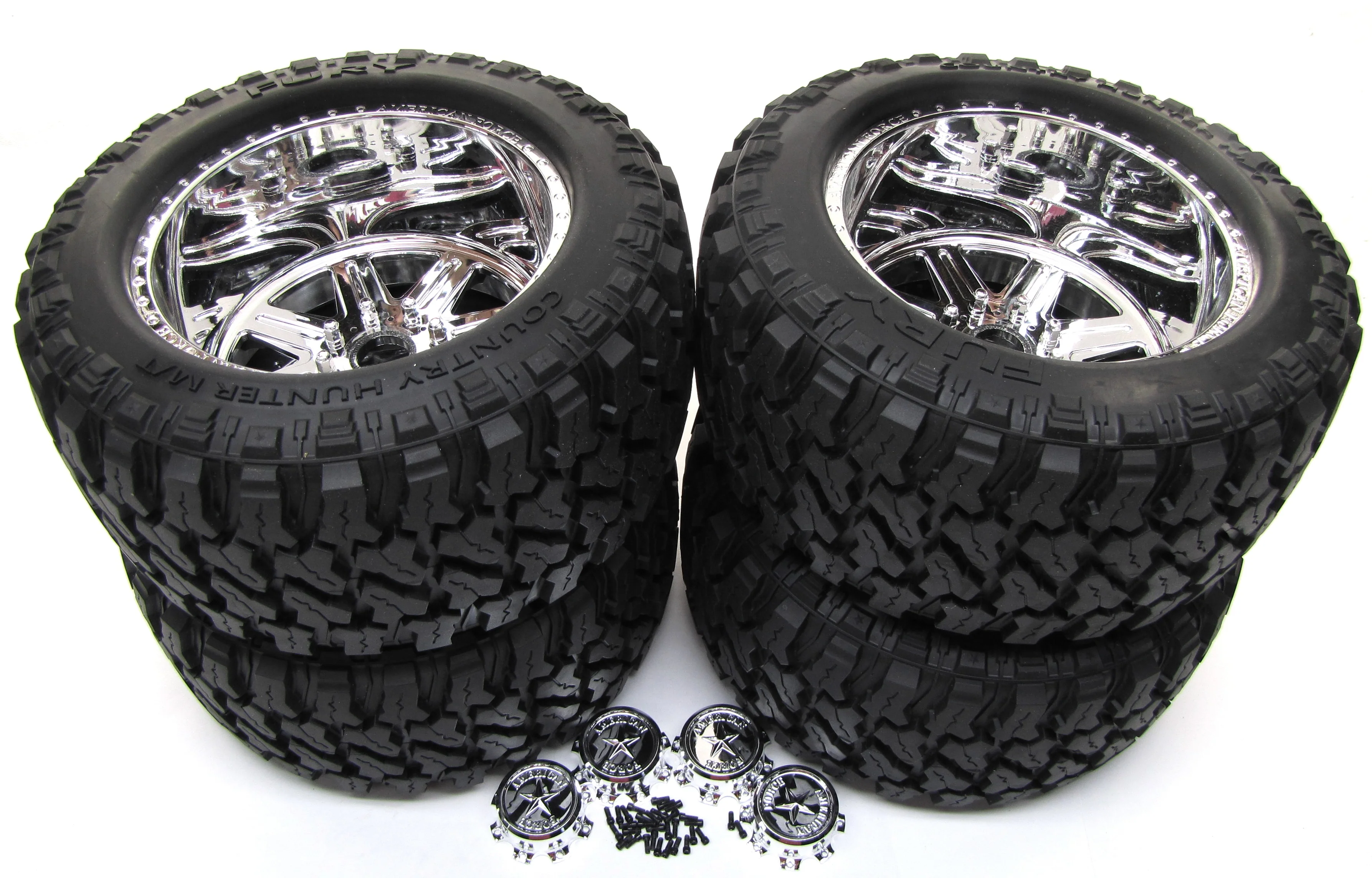 COLOSSUS XT TIRES & WHEELS (23mm AMERICAN FORCE Legend SS8 FURY Hunter CEN 9519