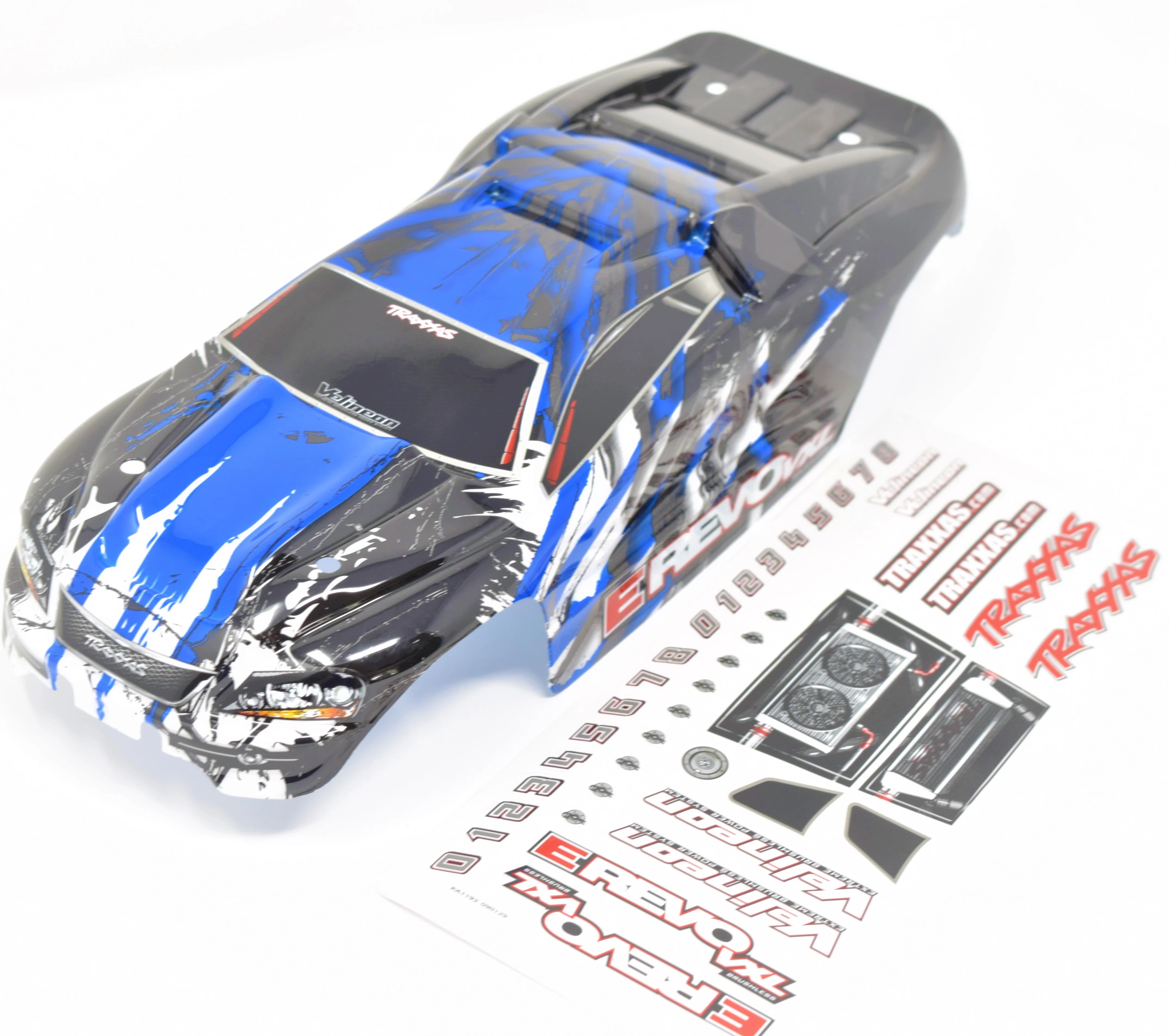 1/16 E-revo BODY, BLUE & BLACK (Shell cover factory painted 71076-3 - Image 2