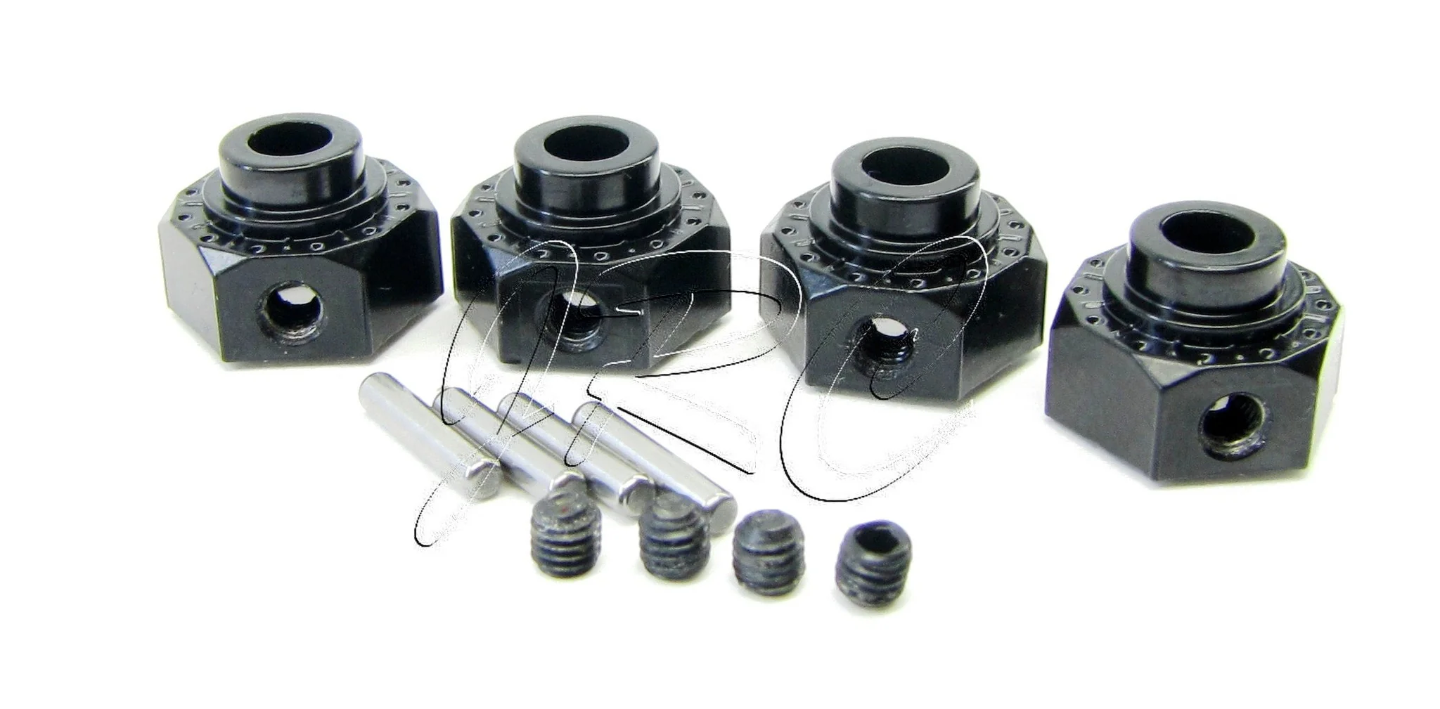 Axial SMT10 Grave Digger HEX HUBS, Blk Aluminum 12mm wraith AX30429 AXI03019