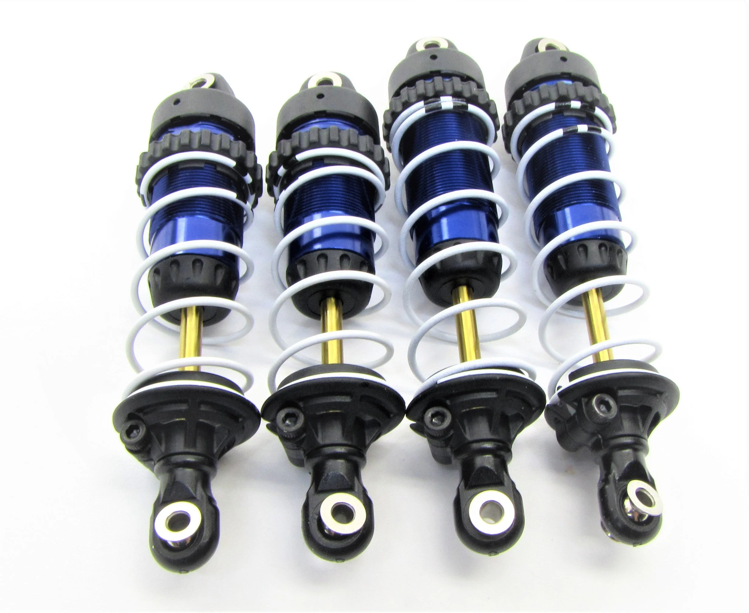 RUSTLER ULTIMATE - SHOCKS, Blue Front Rear & springs big-bore Dampers Traxxas 67097-4 - Image 2