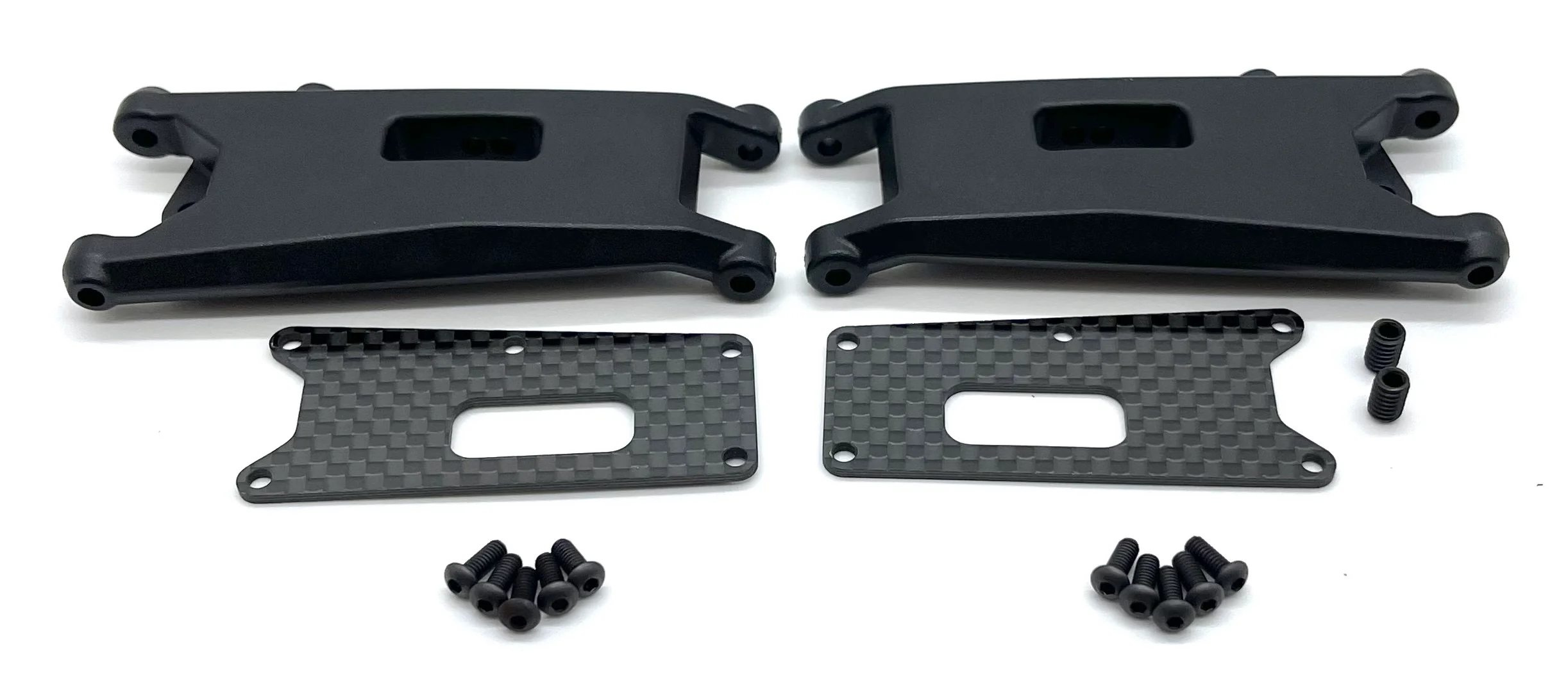 HB Racing D2 - Front A-Arms & Carbon Covers (E-1) Evo 204240 - Image 3
