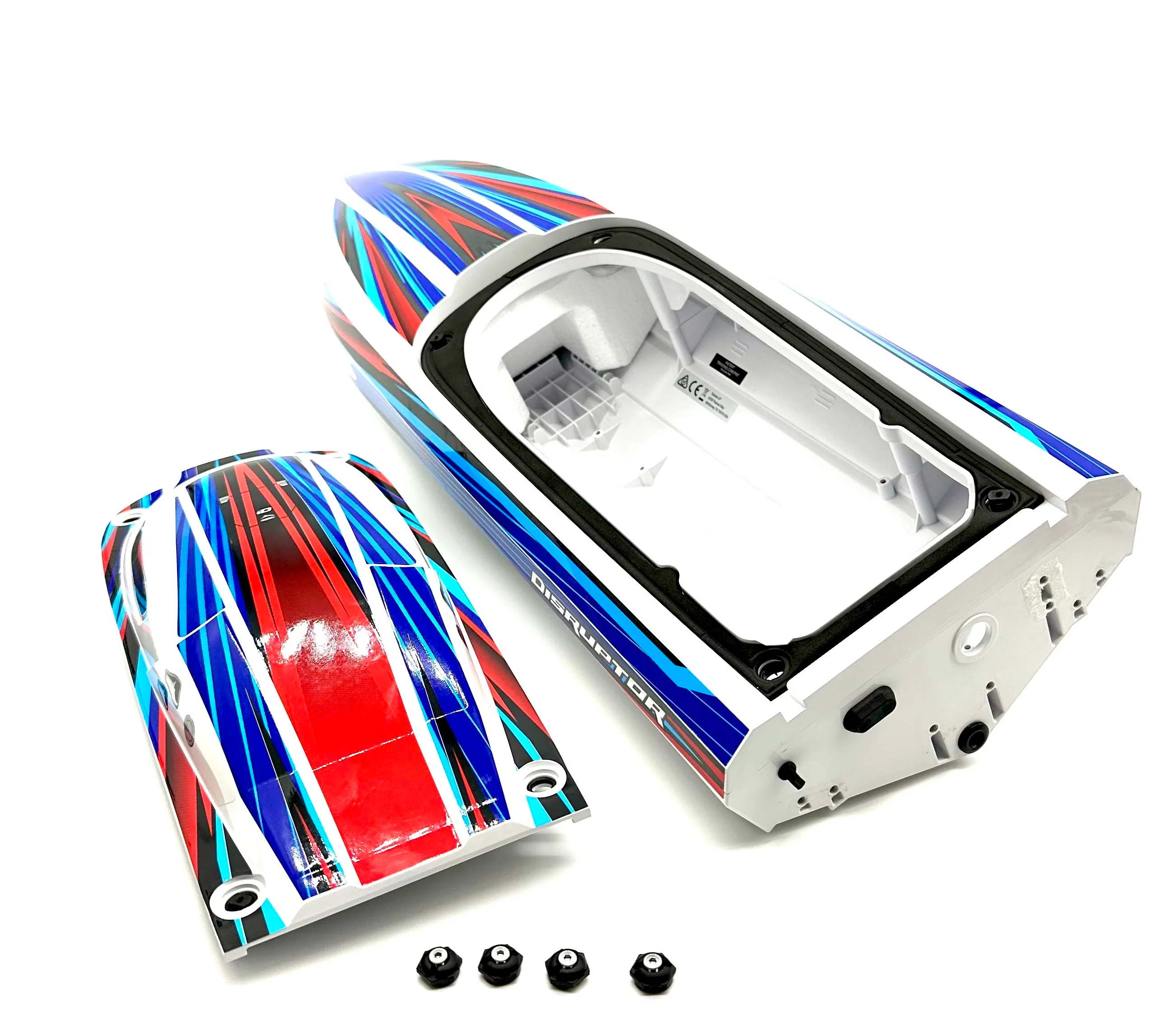 Disruptor Boat HULL & Hatch (Blue graphics 10615 10616) Traxxas 106064-4 - Image 6