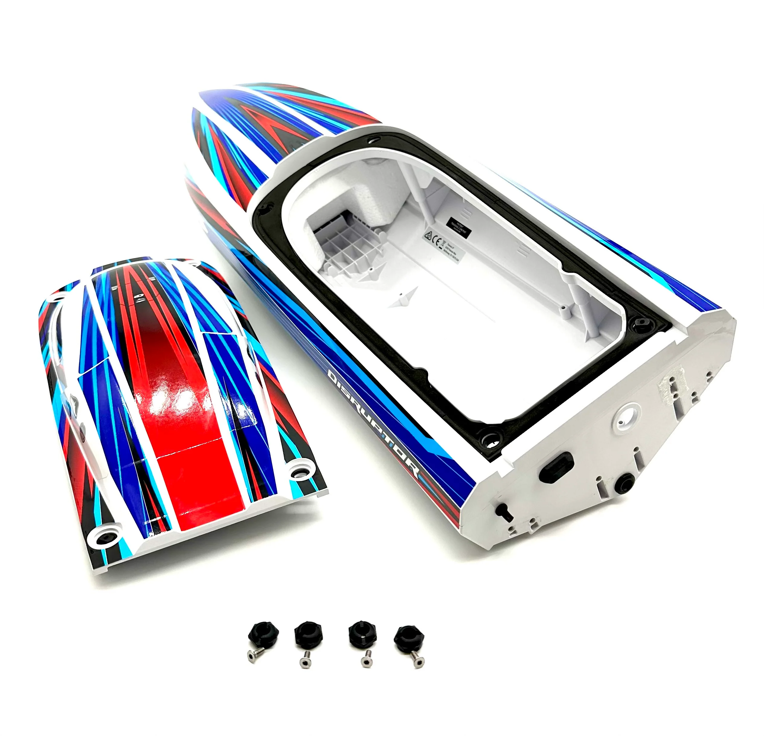 Disruptor Boat HULL & Hatch (Blue graphics 10615 10616) Traxxas 106064-4 - Image 7