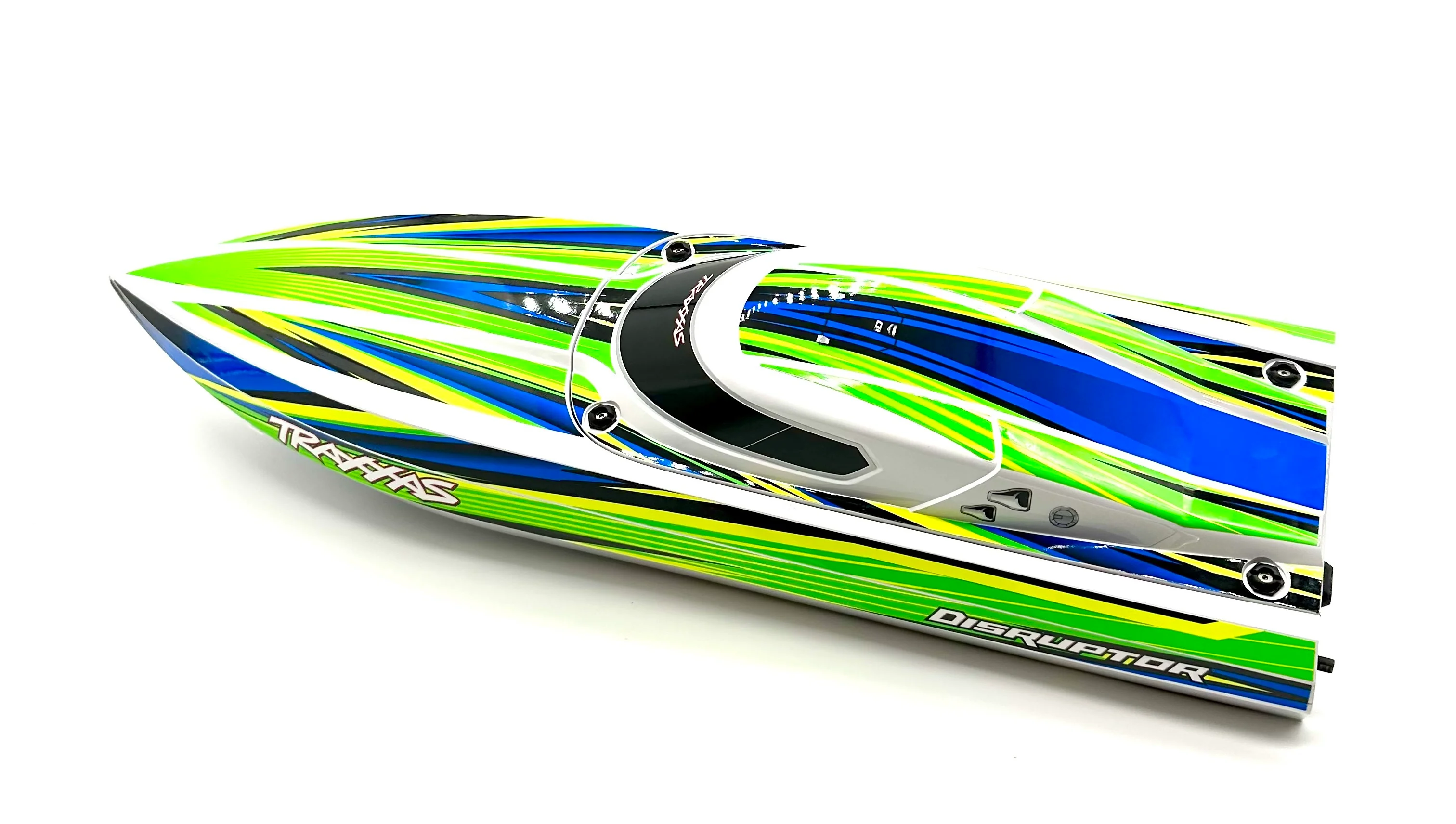 Disruptor Boat HULL & Hatch (Green graphics 10615 10616) Traxxas 106064-4 - Image 2