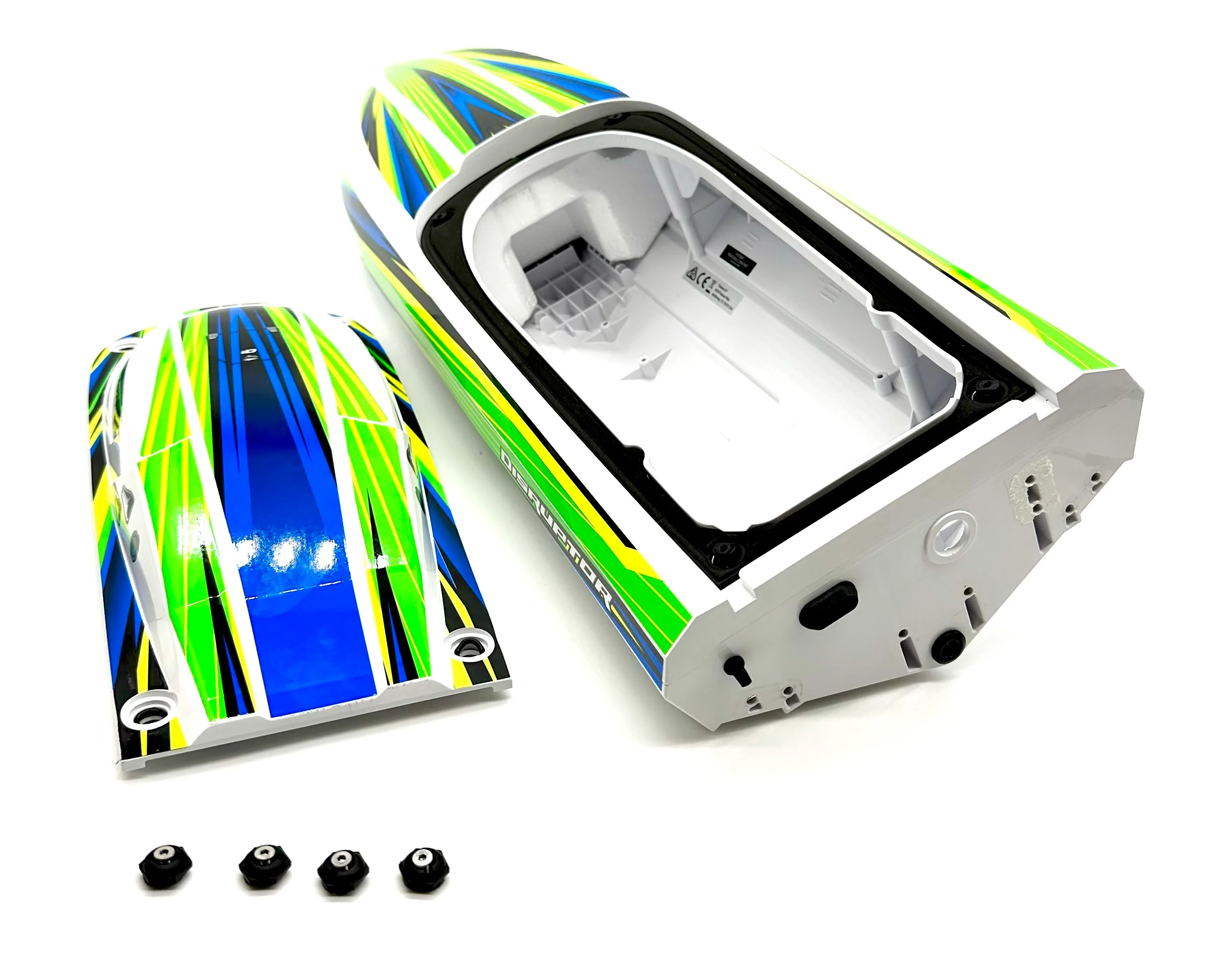 Disruptor Boat HULL & Hatch (Green graphics 10615 10616) Traxxas 106064-4 - Image 6