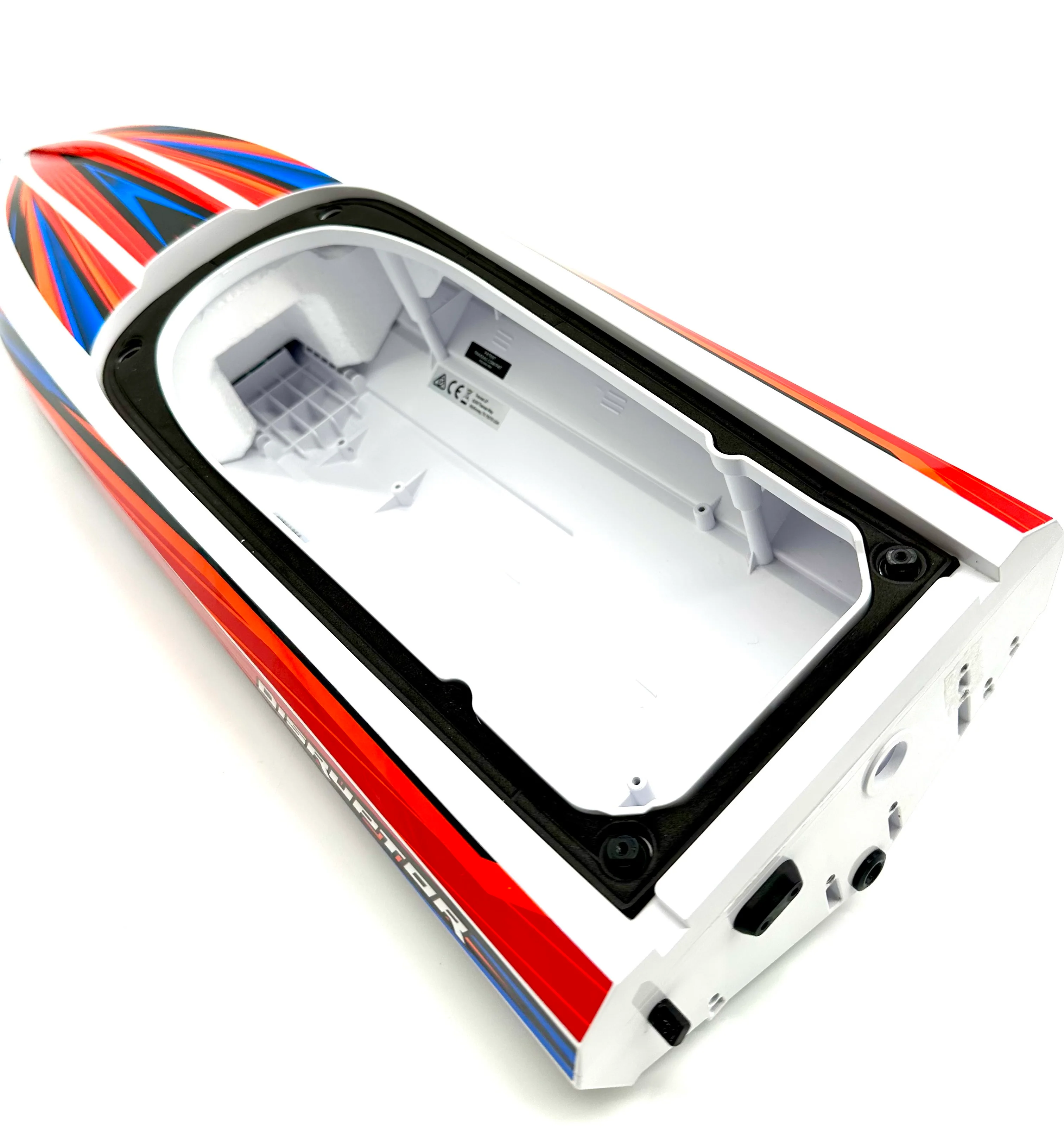 Disruptor Boat HULL & Hatch (Orange graphics 10615 10616) Traxxas 106064-4 - Image 5