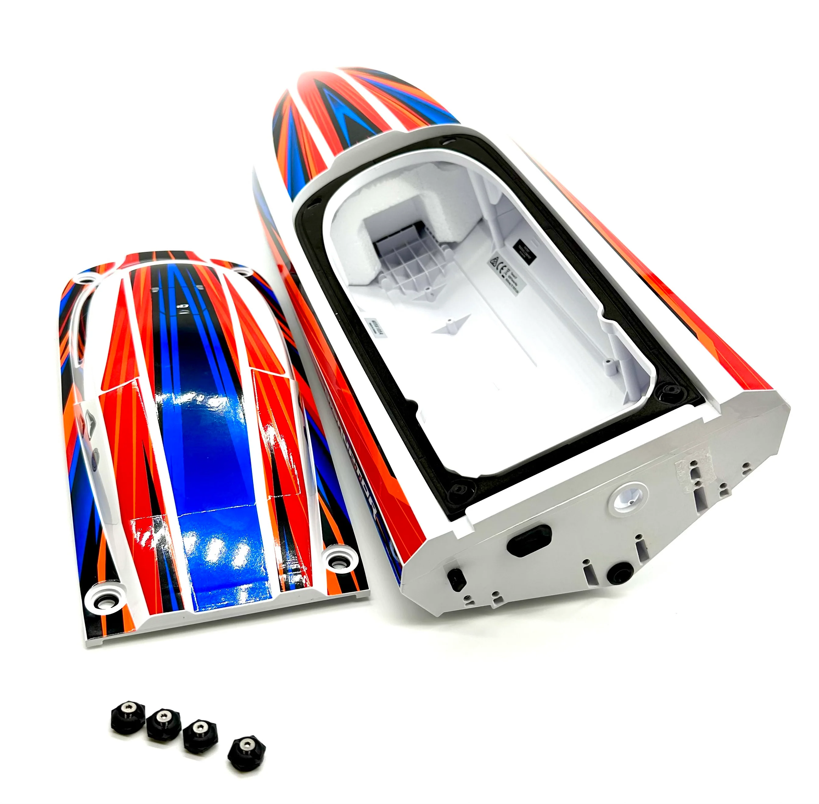 Disruptor Boat HULL & Hatch (Orange graphics 10615 10616) Traxxas 106064-4 - Image 6