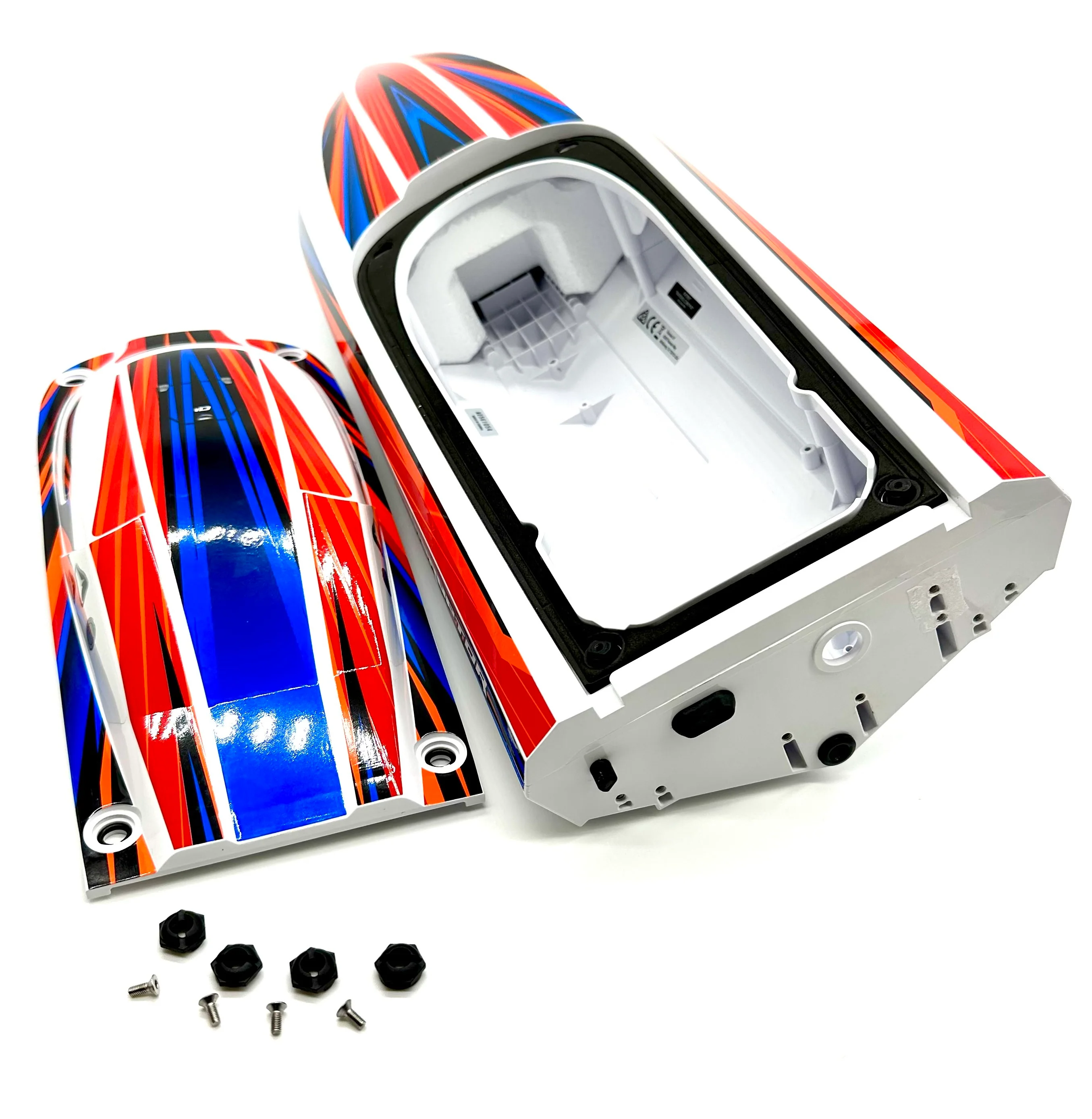 Disruptor Boat HULL & Hatch (Orange graphics 10615 10616) Traxxas 106064-4 - Image 7