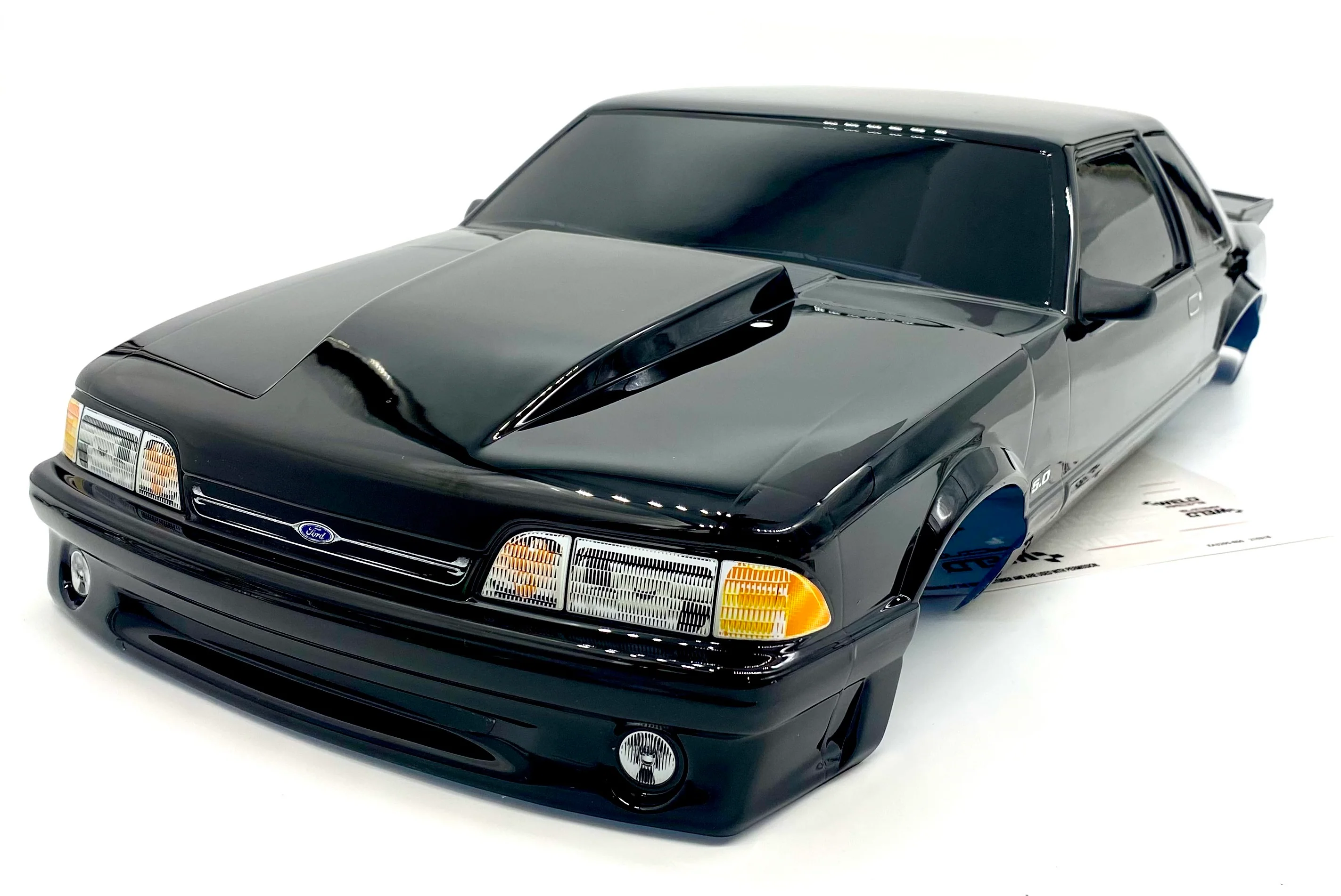 DRAG MUSTANG - FOX BODY (Black, complete w/decals 9421A Traxxas 94046-4 - Image 3