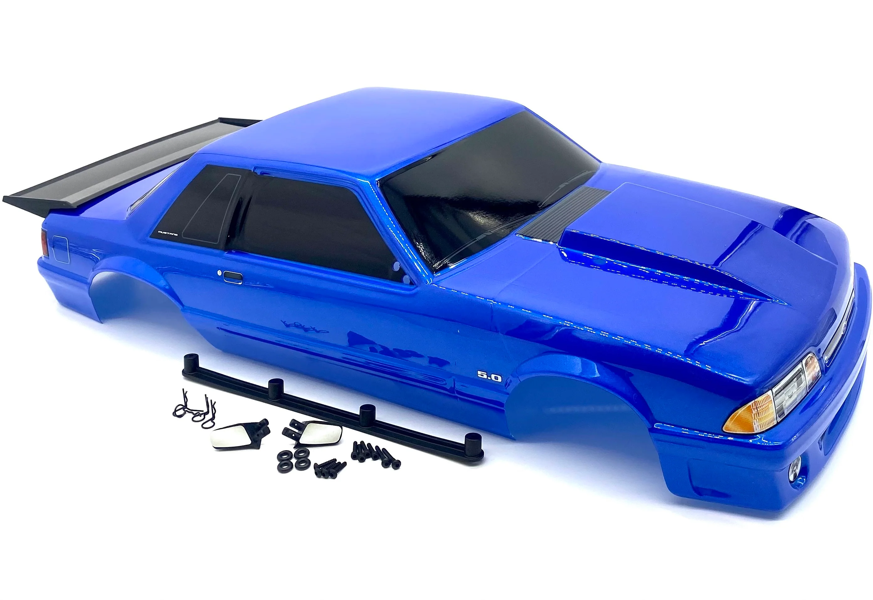 DRAG MUSTANG - FOX BODY (BLUE complete w/decals 9421x Traxxas 94046-4 - Image 3