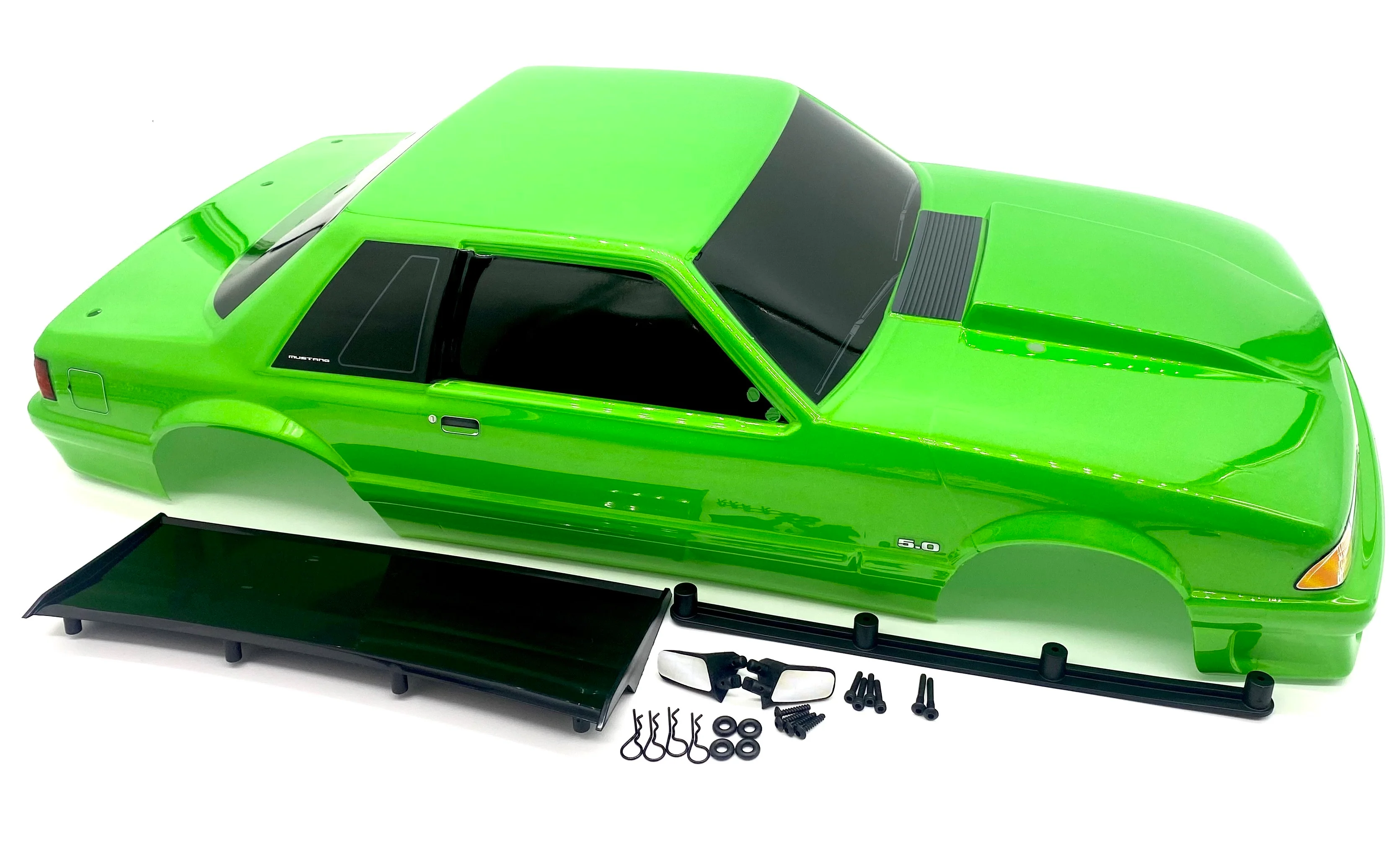 DRAG MUSTANG - FOX BODY (GREEN complete w/decals 9421g Traxxas 94046-4 - Image 2