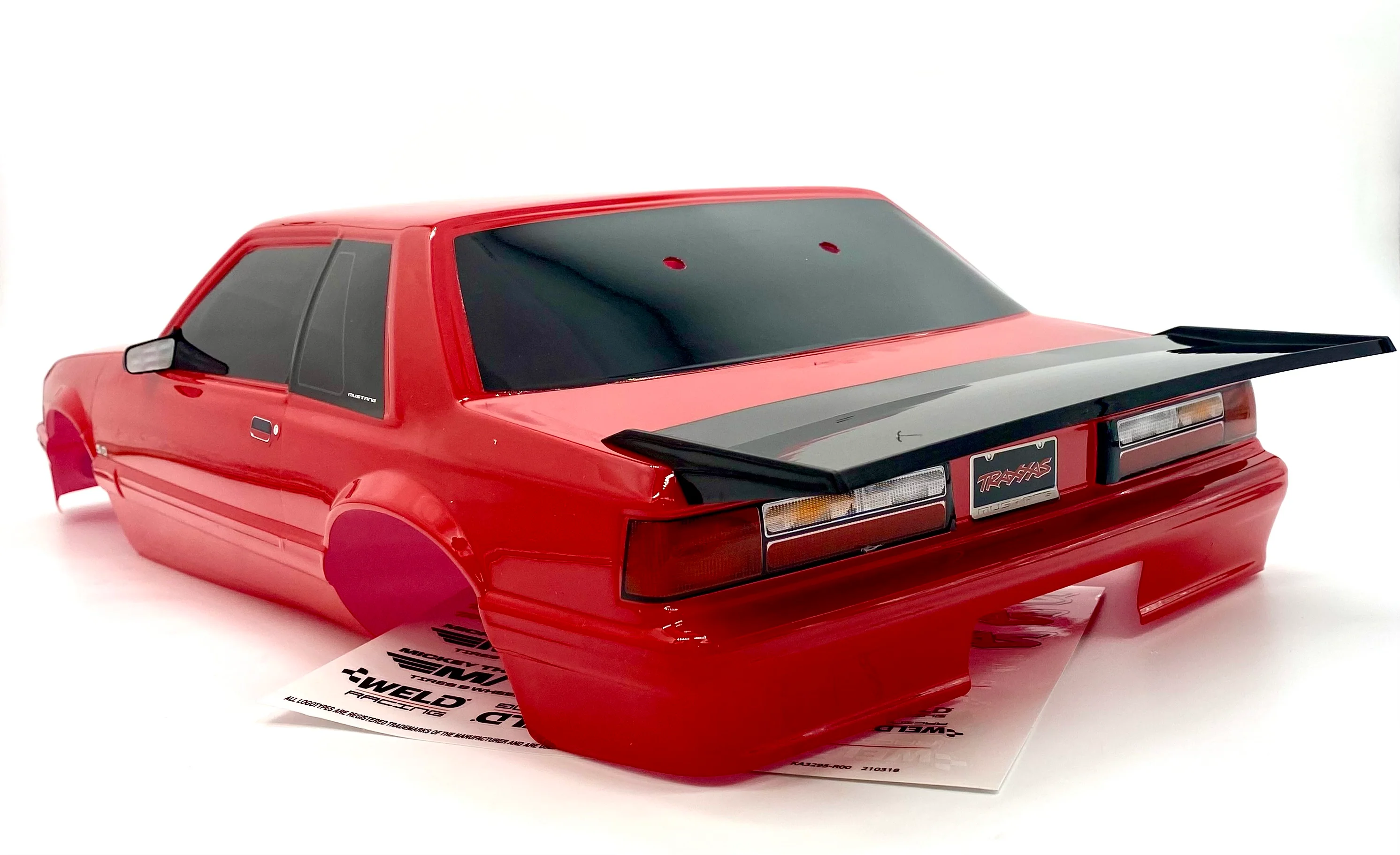 DRAG MUSTANG - FOX BODY (Red complete w/decals 9421R Traxxas 94046-4 - Image 4