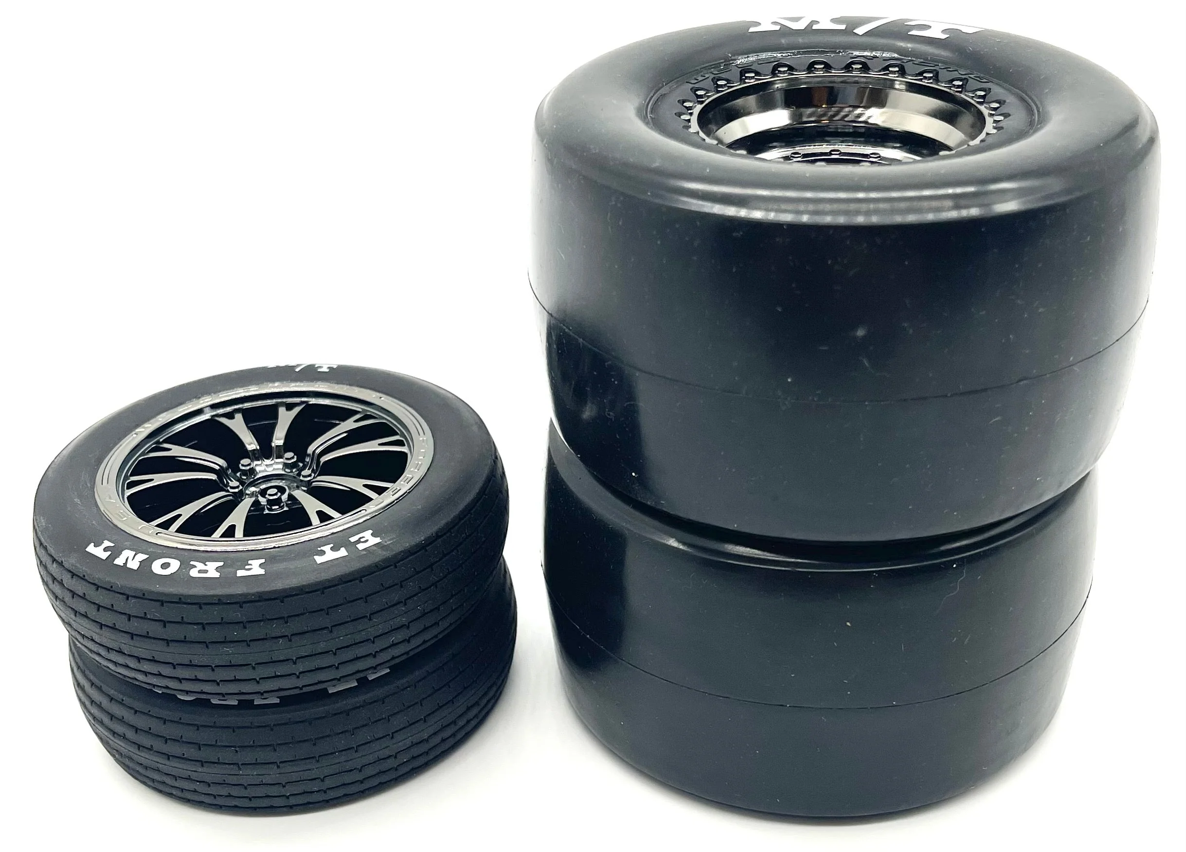 DRAG MUSTANG - TIRES & WHEELS (front and rear 9474X 9475X glued Tyres Traxxas 94046-4 - Image 2