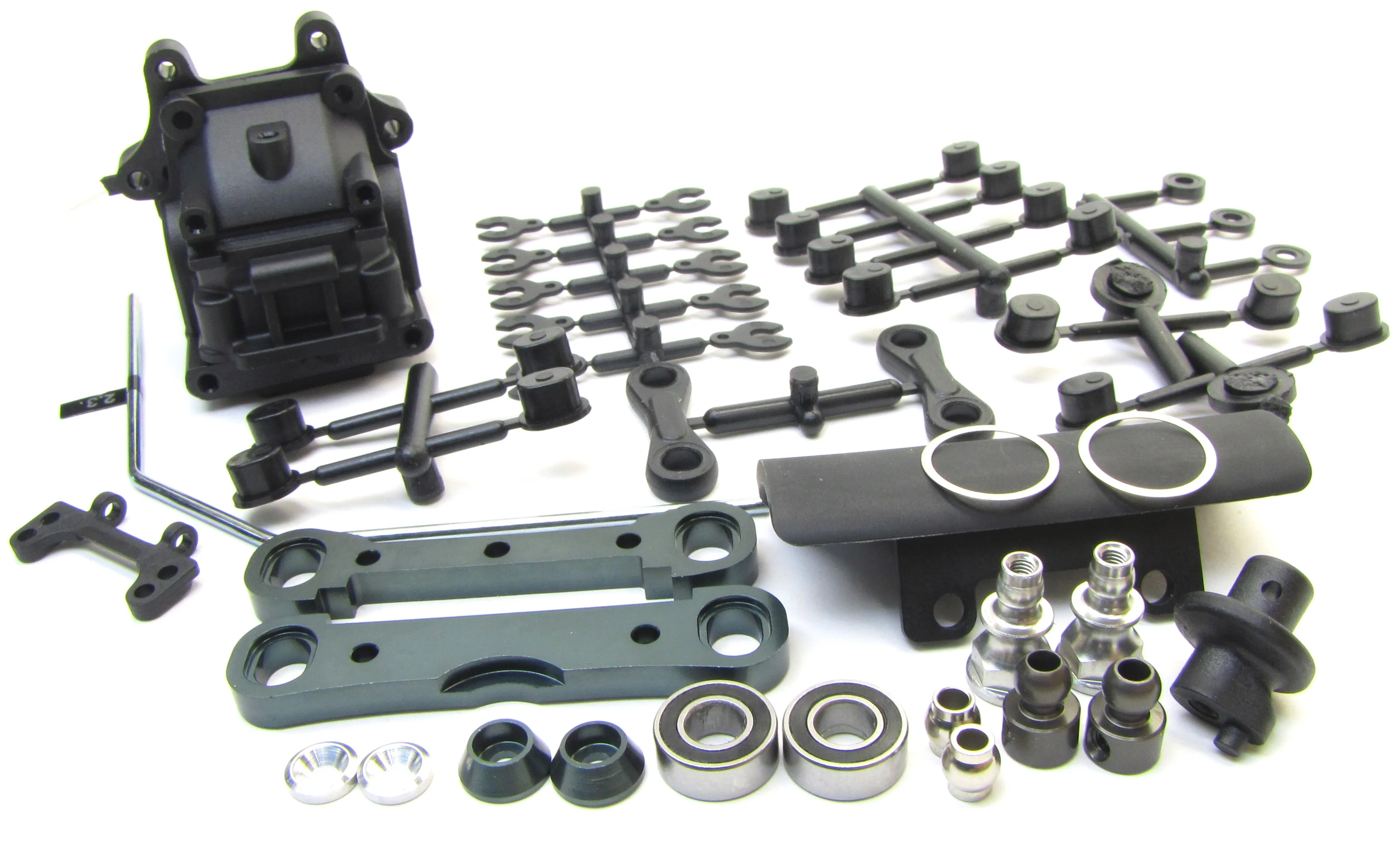 ECO MBX8 FRONT SUSPENSION SET (Sway bulkhead gearbox mounts MUGE2022 Mugen Seiki - Image 3