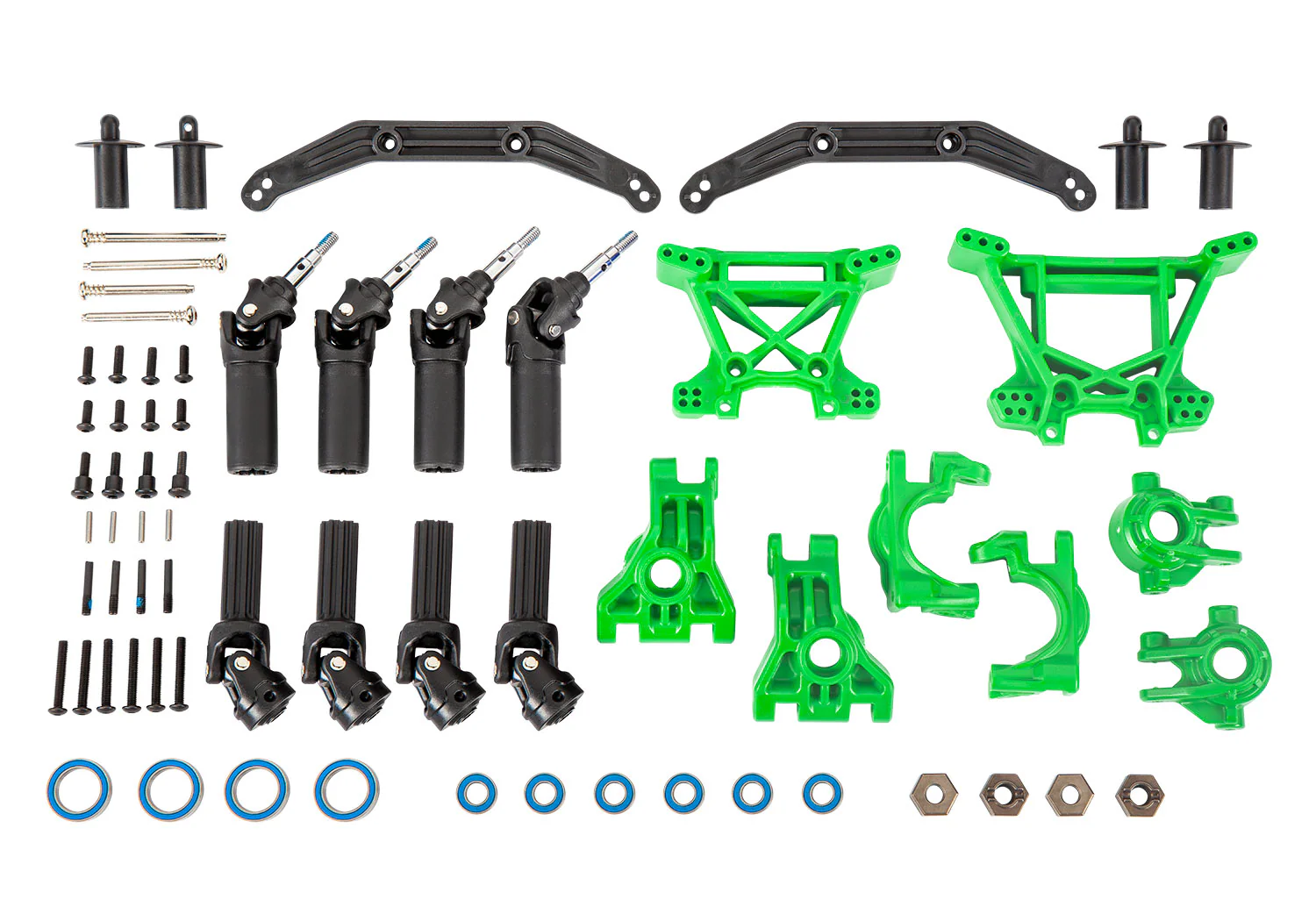 Extreme Heavy-Duty Upgrade Kit TRA9080g GREEN Hoss/Rustler/Slash 4x4 - Image 2