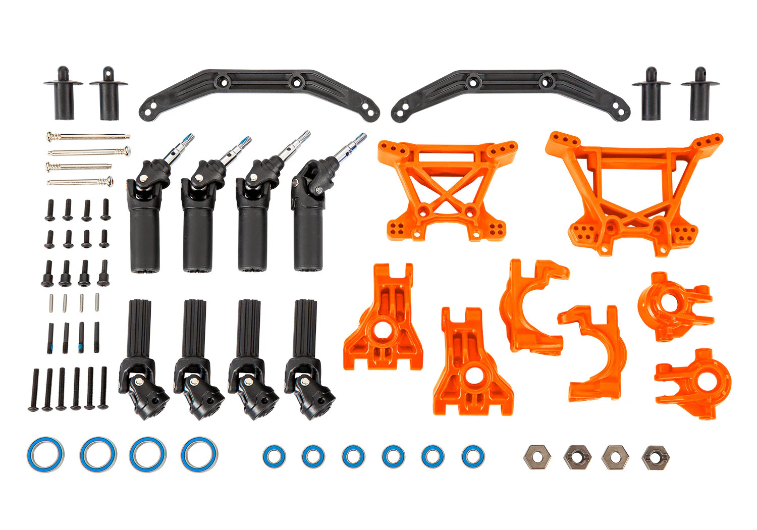 Extreme Heavy-Duty Upgrade Kit TRA9080T Orange Hoss/Rustler/Slash 4x4 - Image 2