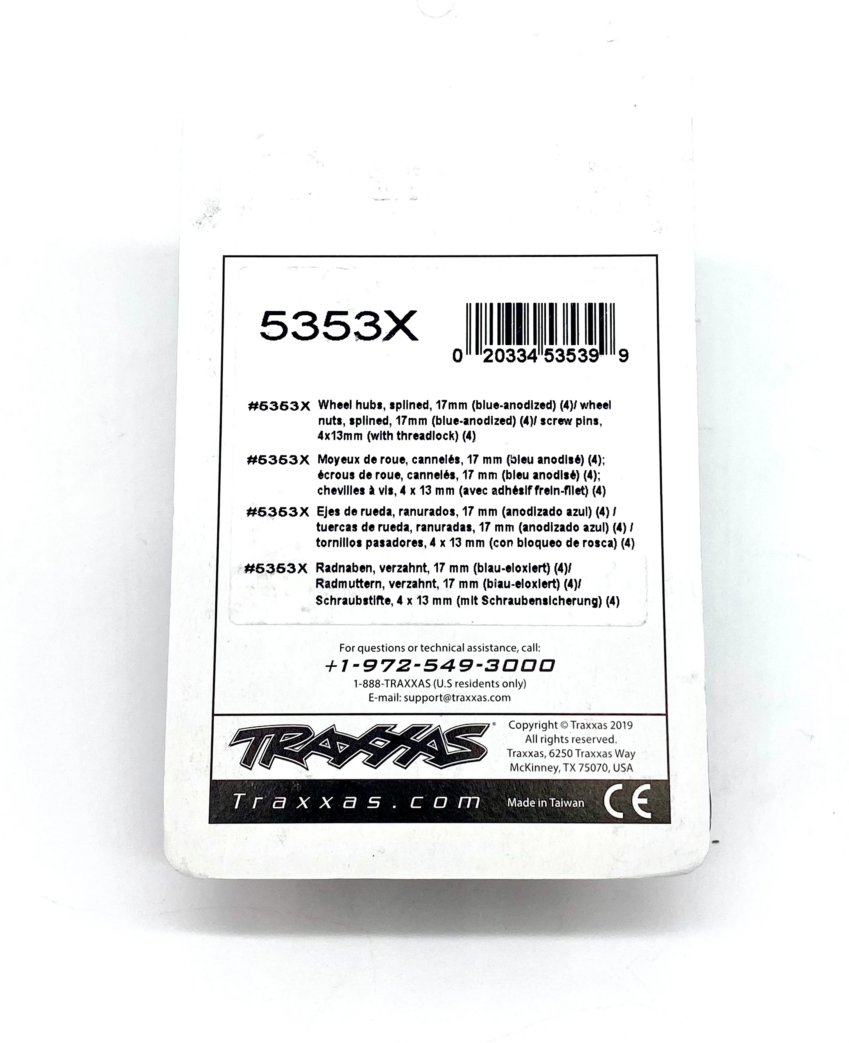 Factory Sealed - Revo 3.3 T-maxx Summit Splined 17mm HEX HUBS 5353X 53097-3 - Image 2