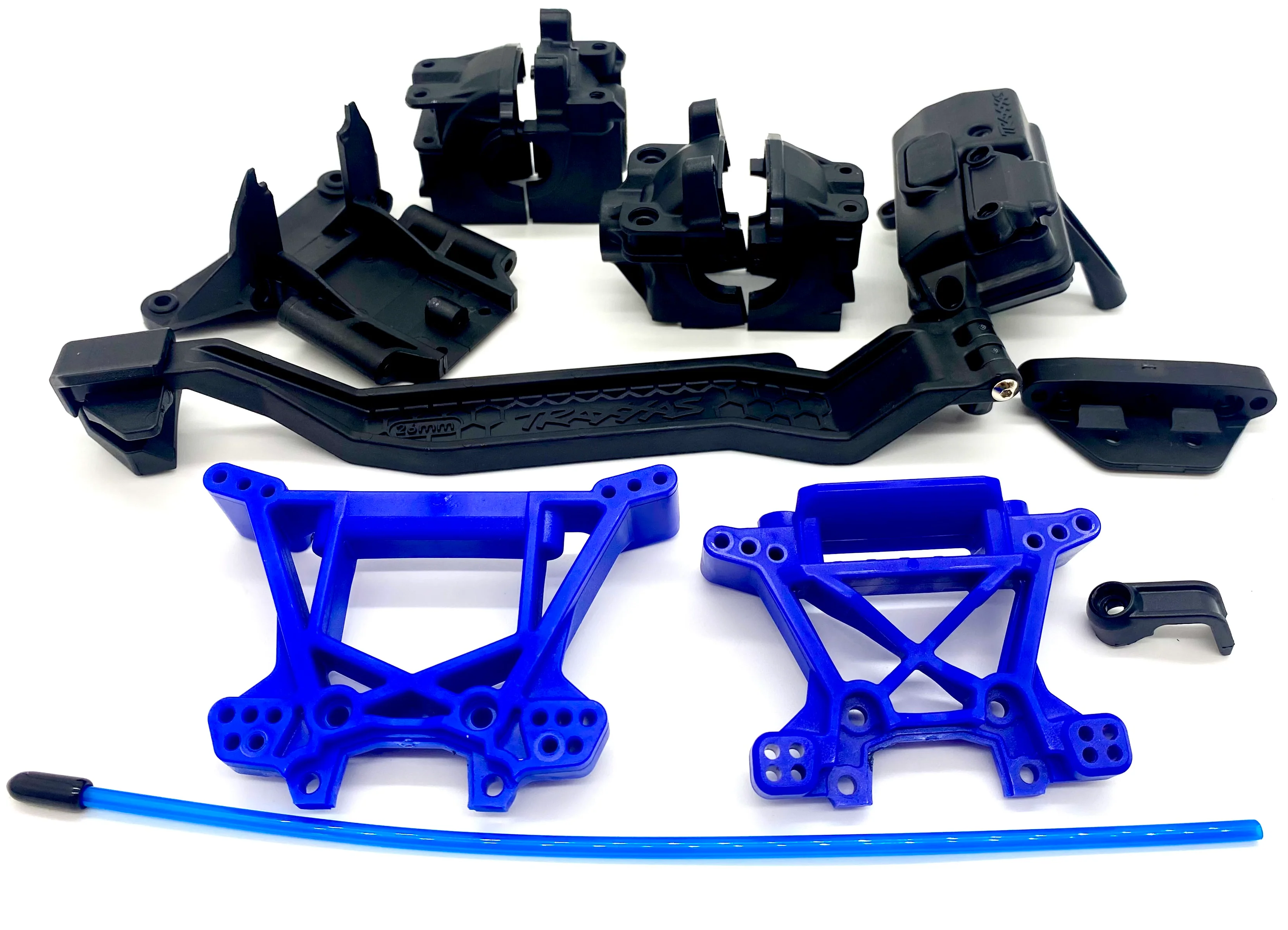 fits Rustler 4x4 BL-2s Blue Shock Towers (bulkhead skid receiver box Traxxas 67164-4 - Image 2