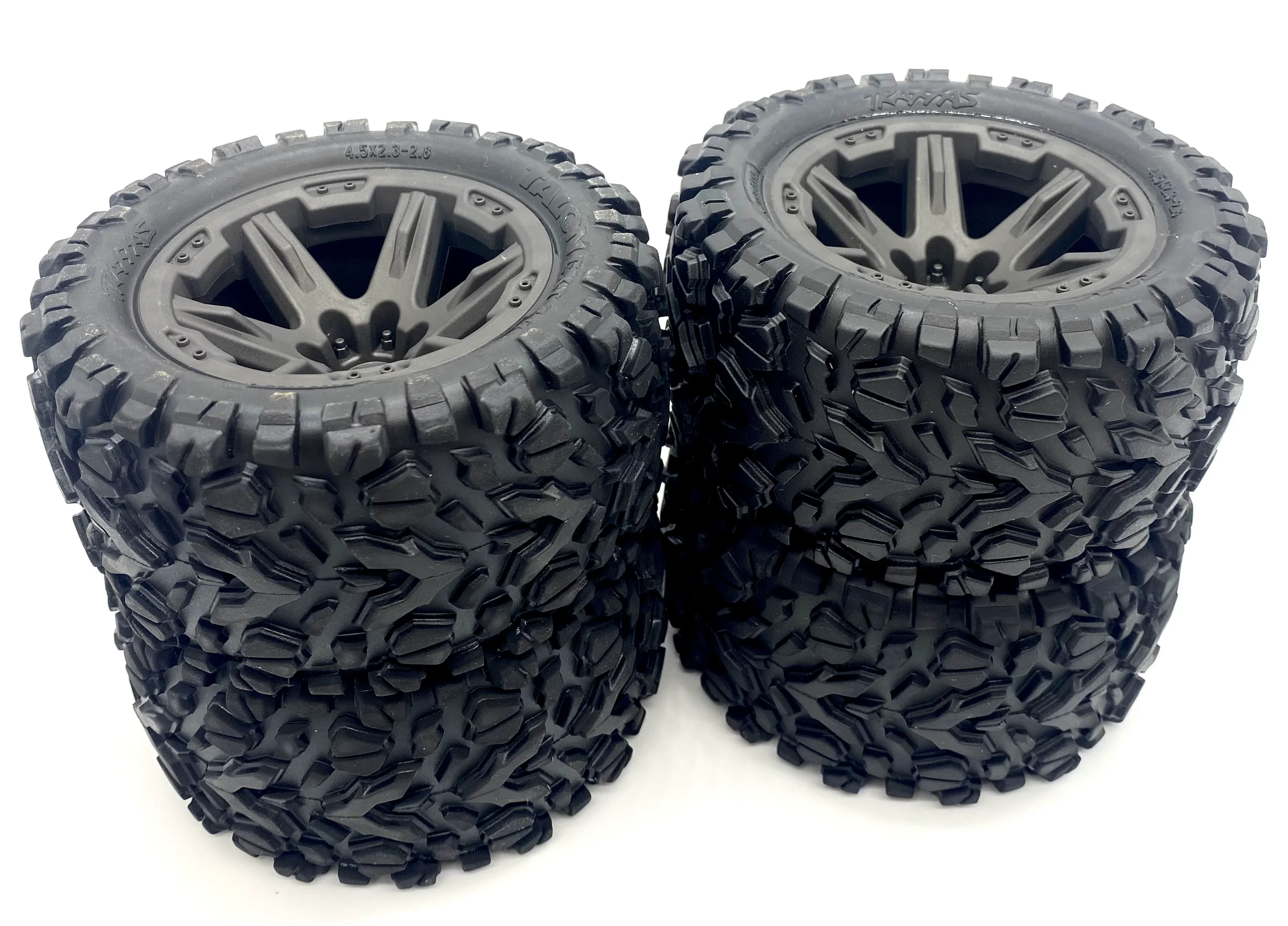 fits Rustler 4x4 BL-2S TIRES & WHEELS (4) Tyres) 6763 Traxxas 67164-4