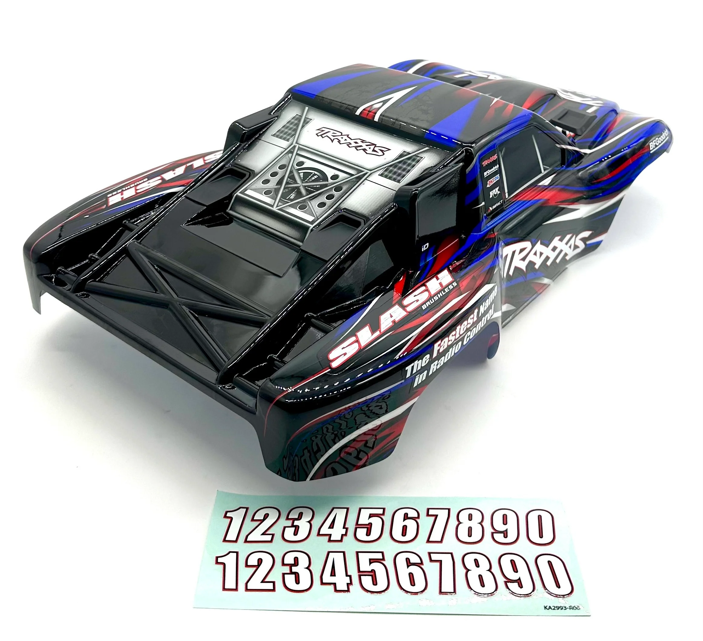 fits Slash 2wd BL-2S - BODY Shell (BLUE black red 4x4 6812t  58334-4 - Image 3