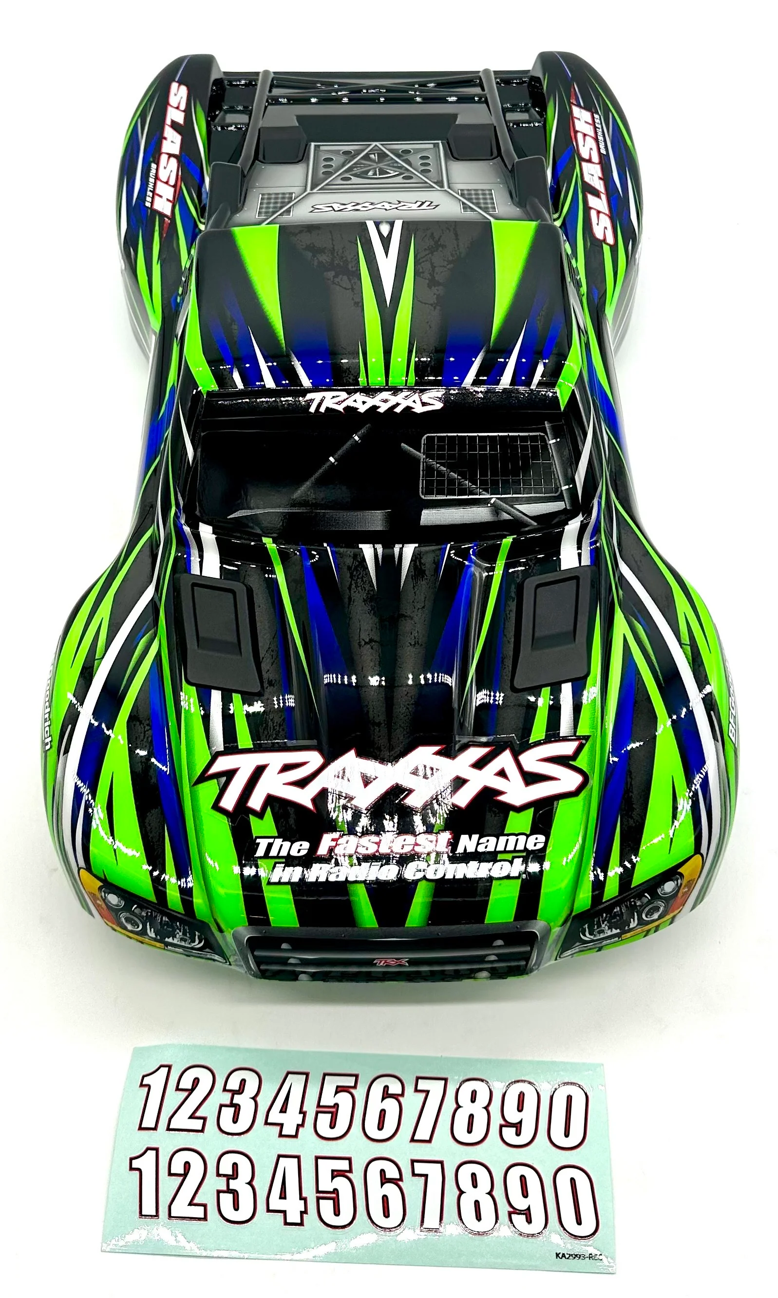fits Slash 2wd BL-2S - BODY Shell (GREEN black blue CLIPLESS 4x4  58334-4 - Image 4