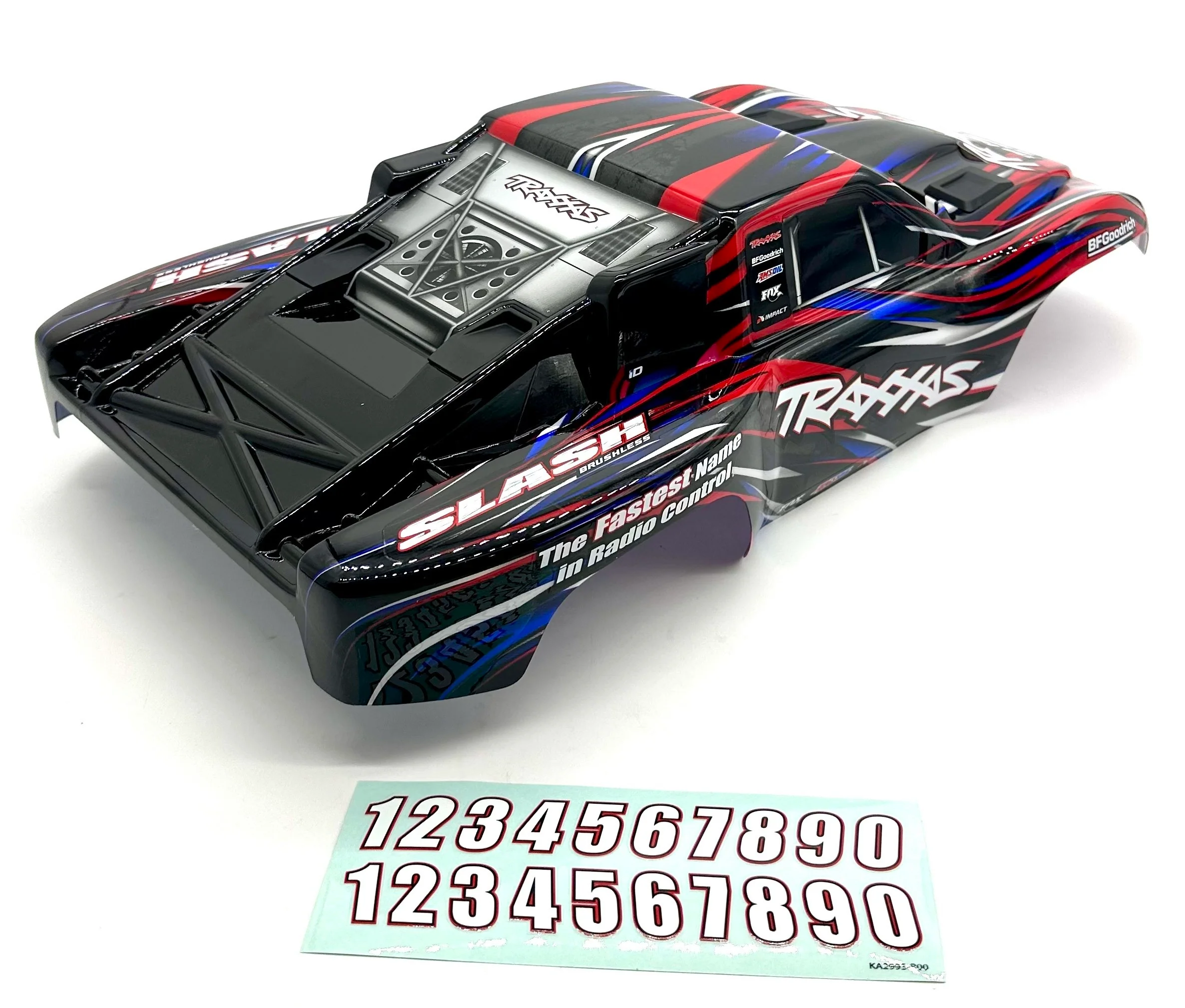 fits Slash 2wd BL-2S - BODY Shell (RED black blue clipless 4x4 6812r 58334-4 - Image 3