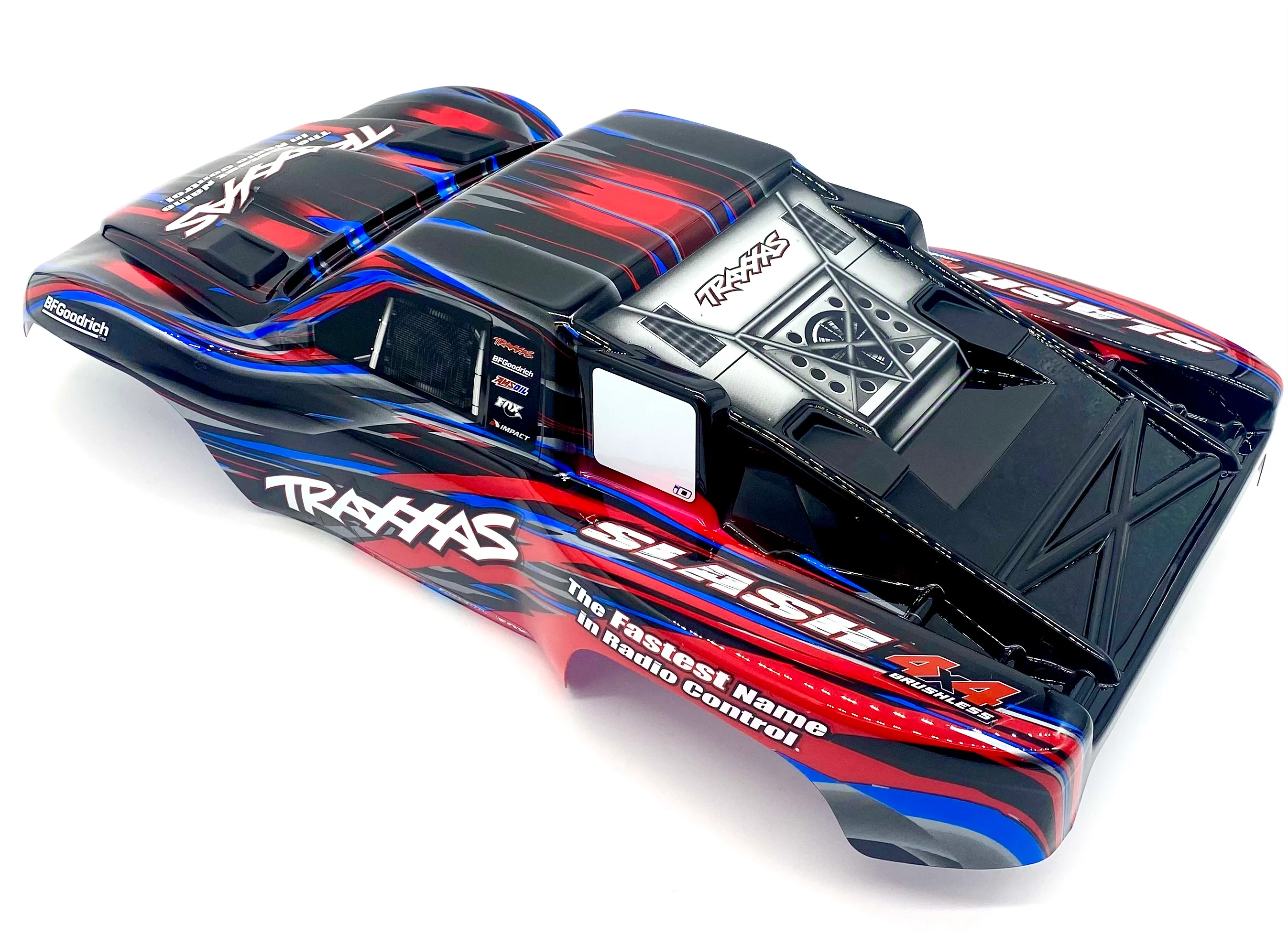 fits SLASH 4x4 BL-2s - BODY Shell (RED #1), 6932-red painted clipless Traxxas 68154-4 - Image 3